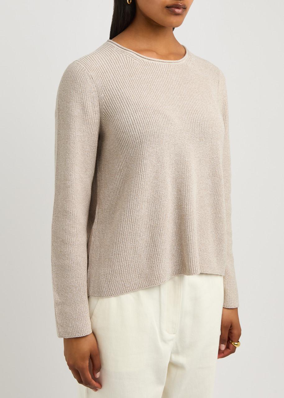 Ribbed cotton jumper