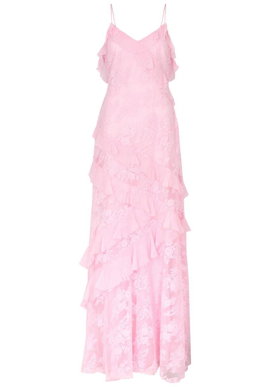 Rialto ruffle-trimmed lace maxi dress