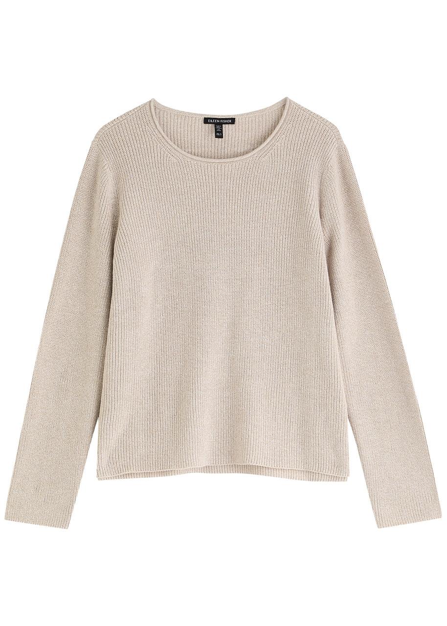 Ribbed cotton jumper