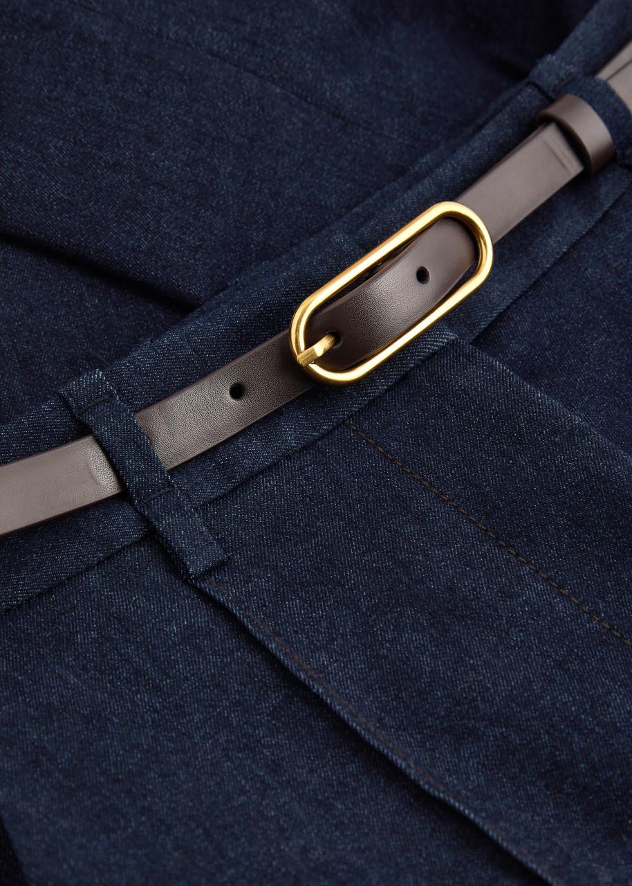 Gracie belted chambray trousers