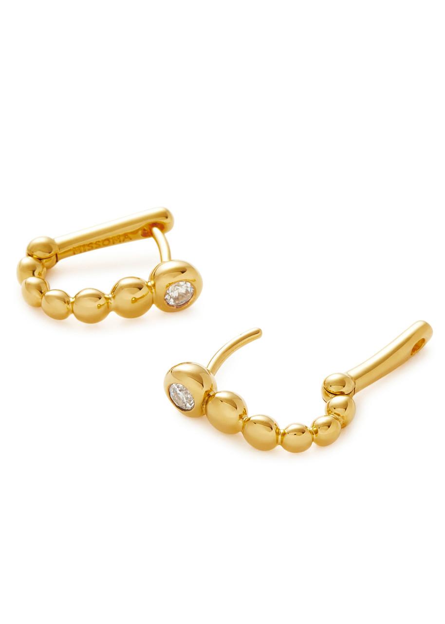 Articulated 18kt gold vermeil hoop earrings 