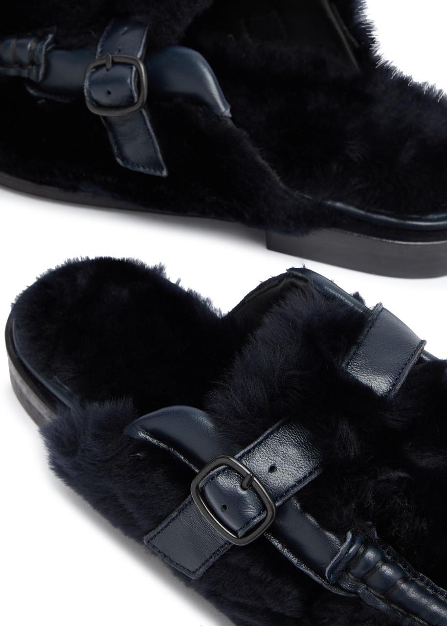 Barraca shearling loafer sliders