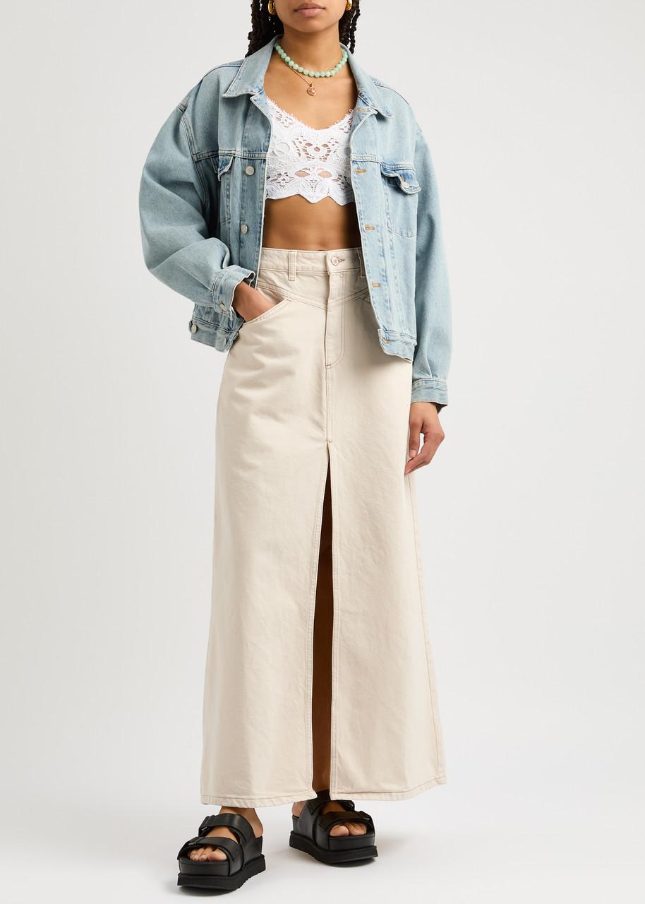 Come As You Are denim maxi skirt