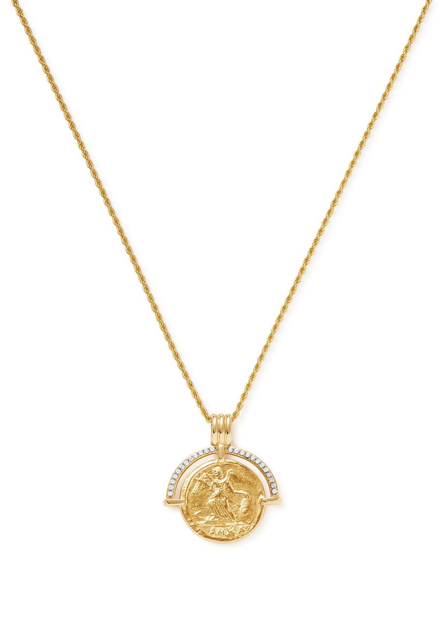 X Lucy Williams Fortuna Arc 18kt gold vermeil necklace