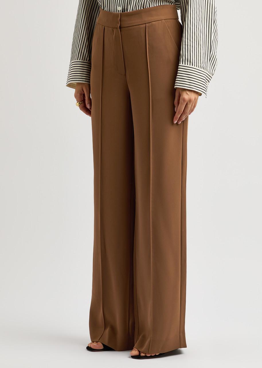 Edia wide-leg crepe trousers