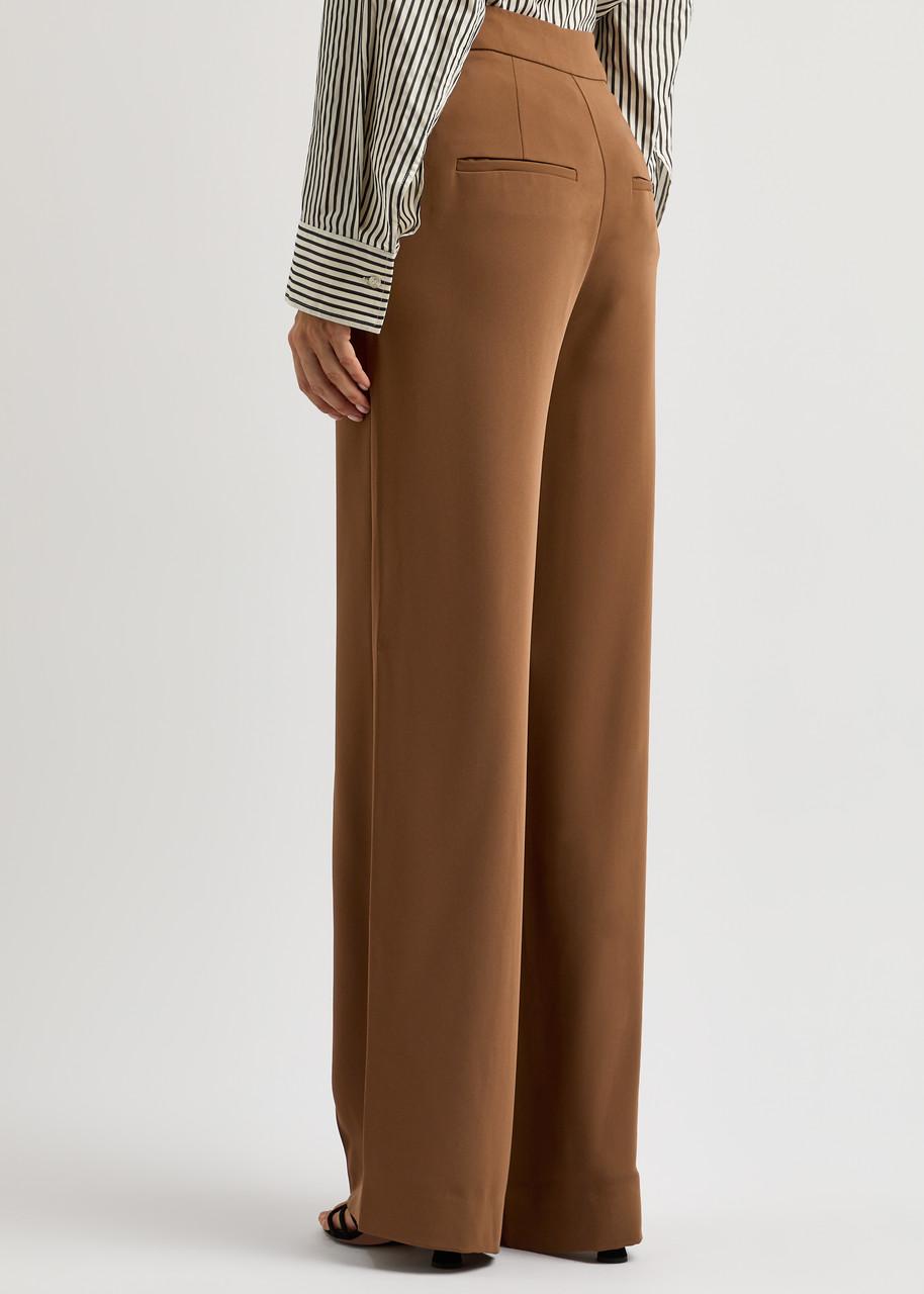 Edia wide-leg crepe trousers