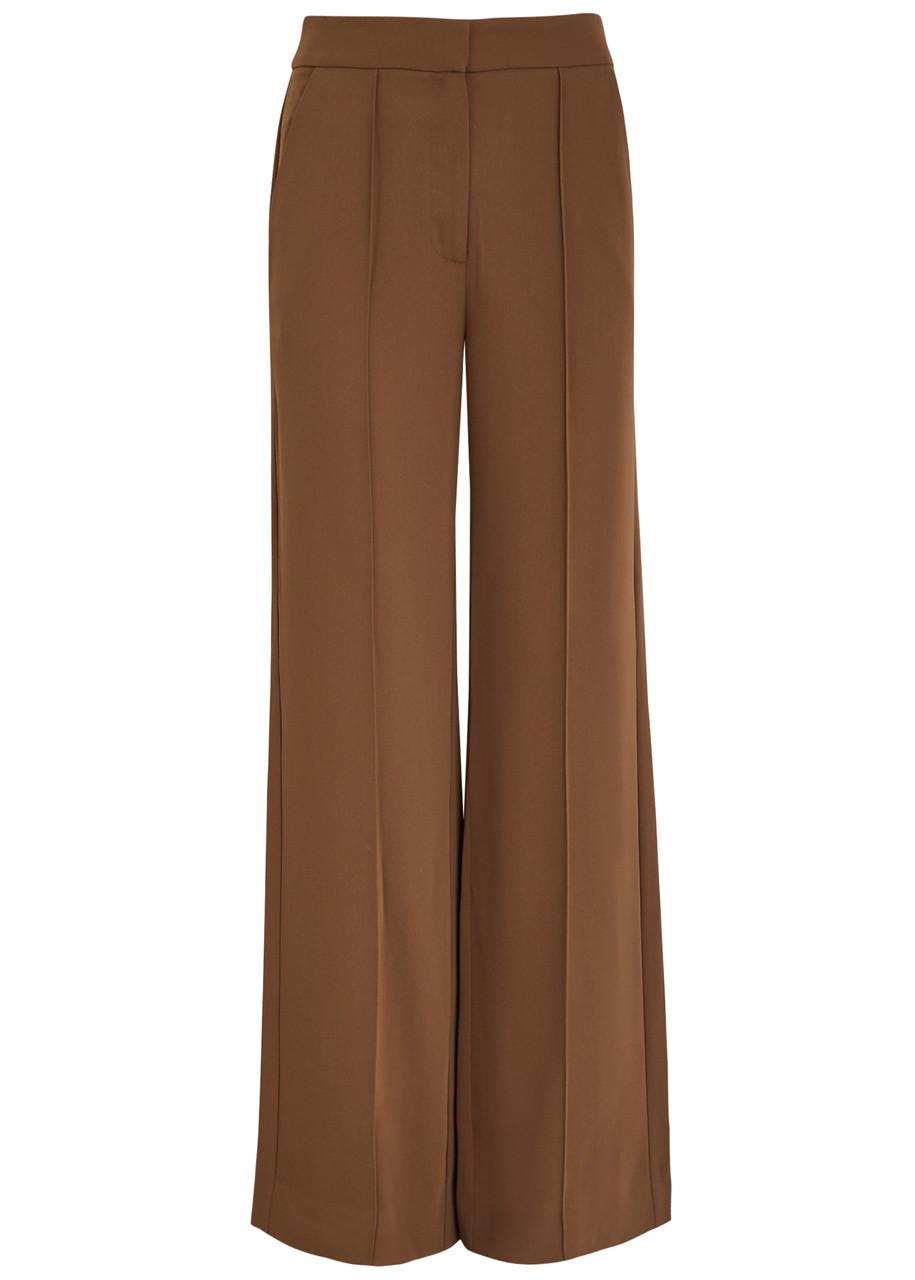 Edia wide-leg crepe trousers