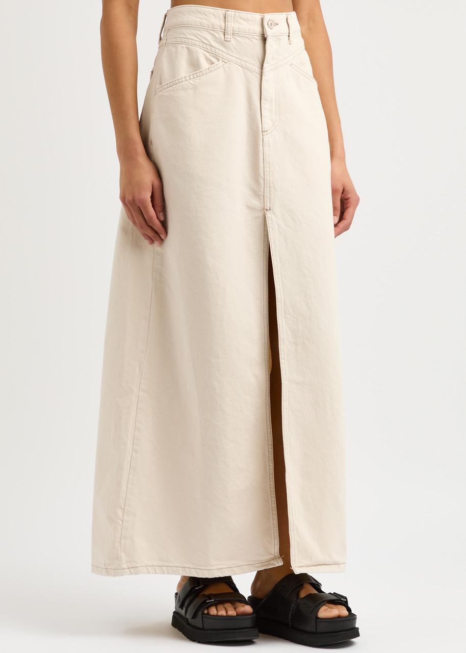 Come As You Are denim maxi skirt