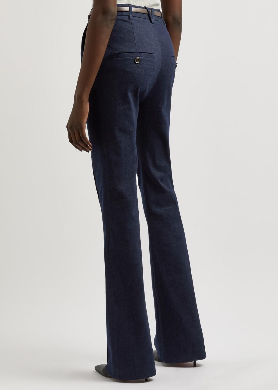 Gracie belted chambray trousers