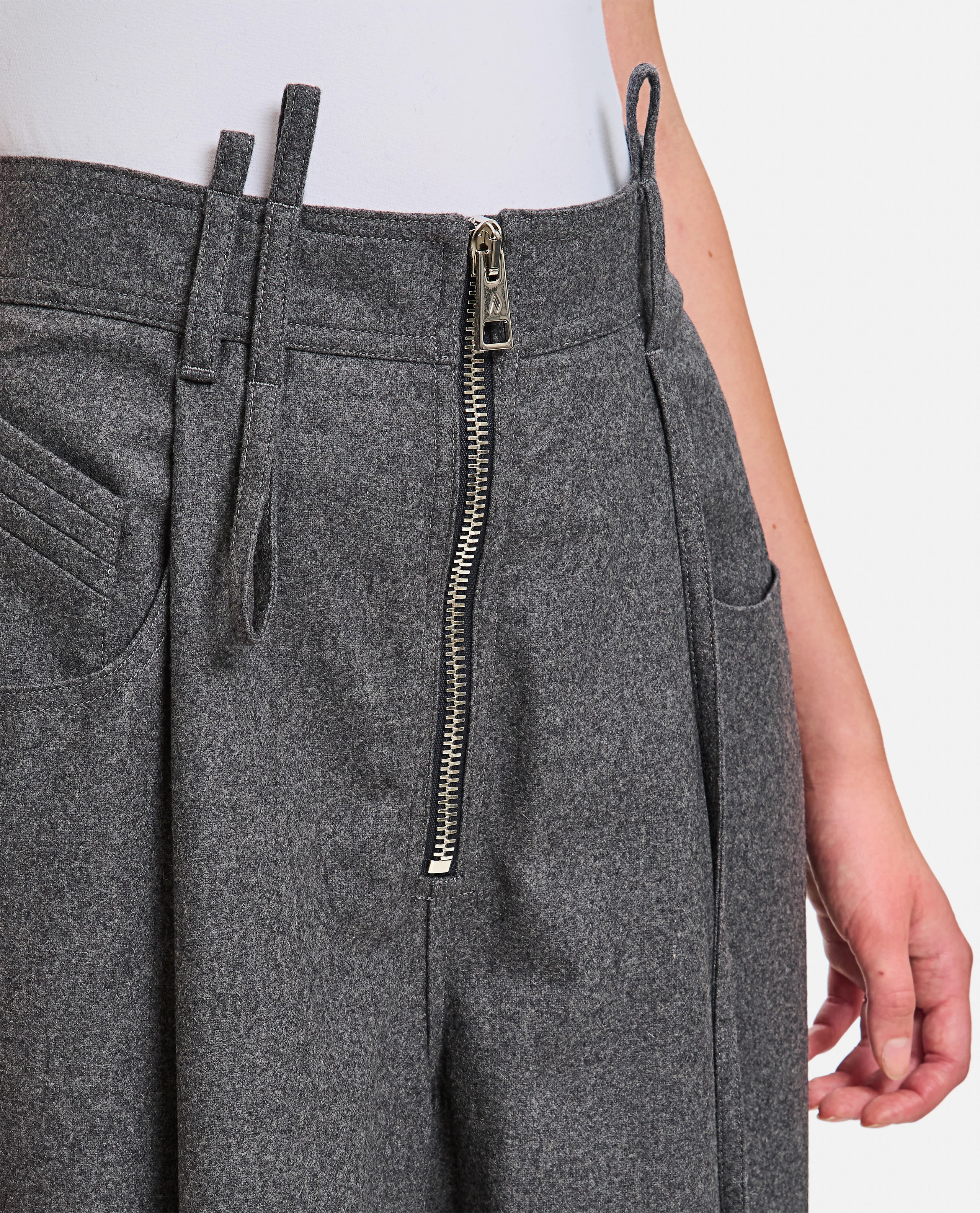 Wide Leg Wool Pants