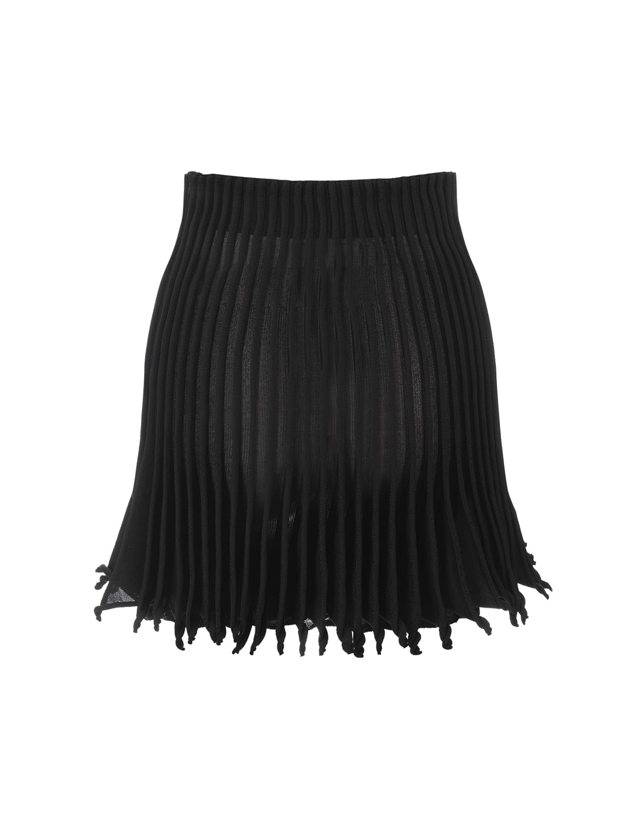 Black Pleated Short Skirt