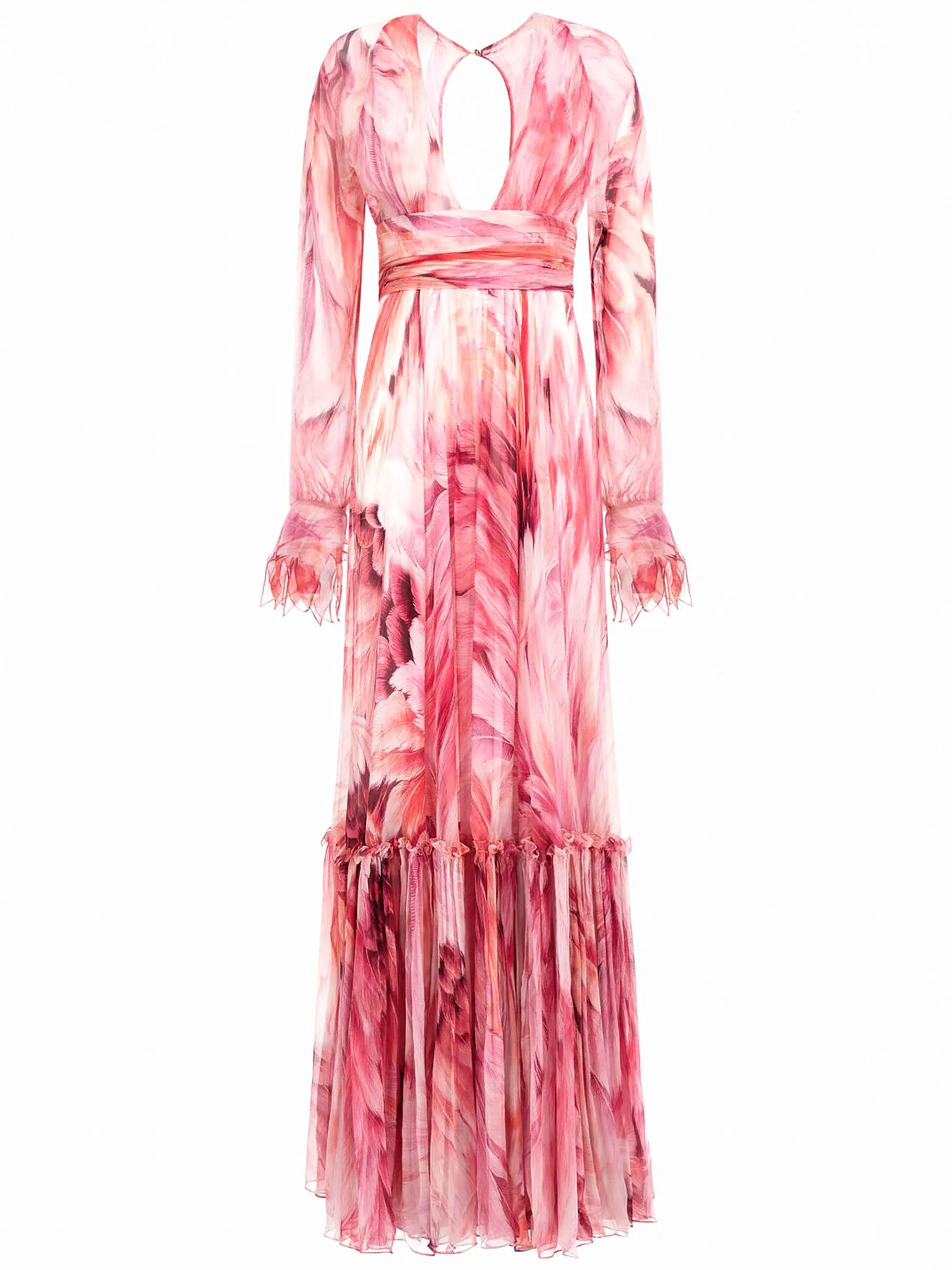 Plumage Silk Dress