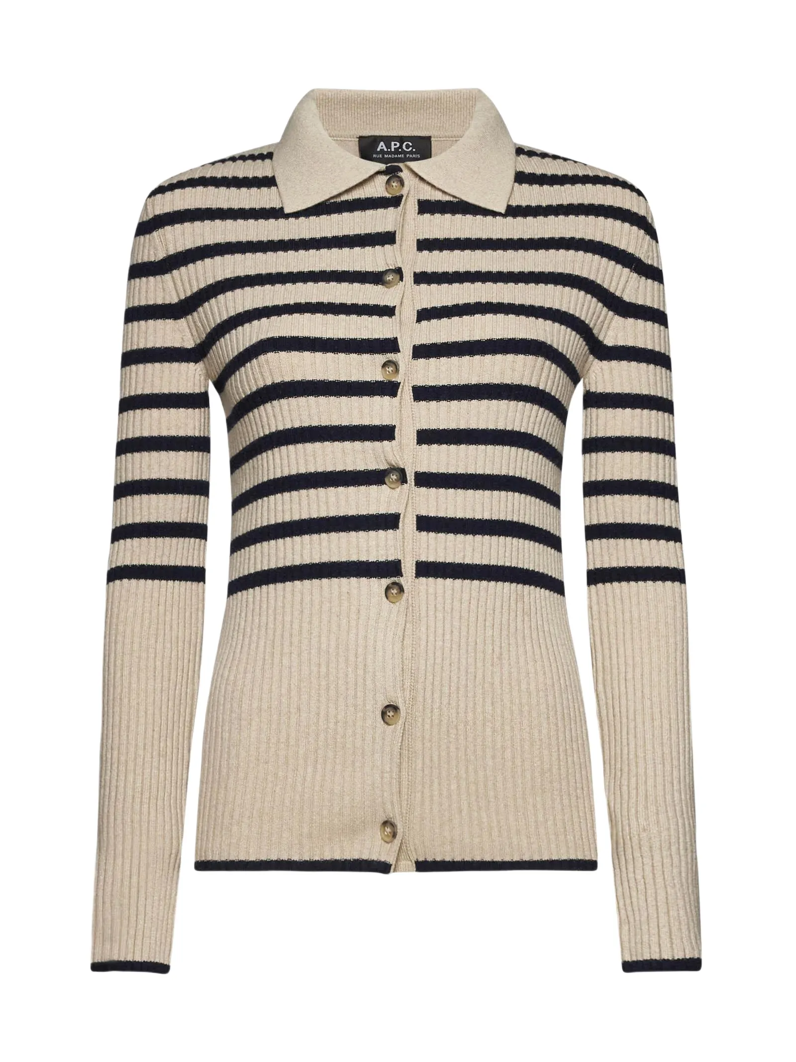 Mallory Striped Cotton Cardigan