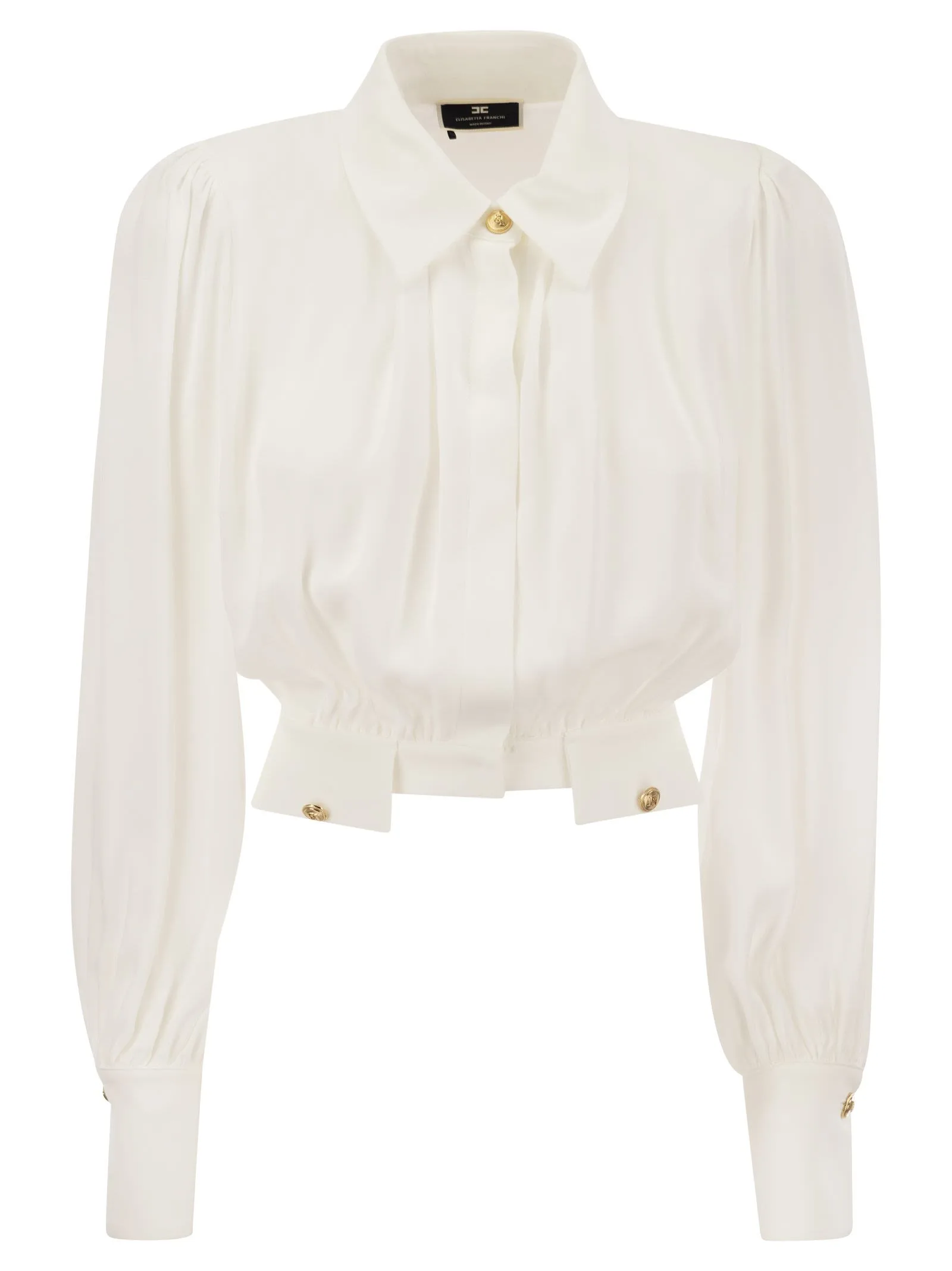 Cropped Shirt In Viscose Georgette