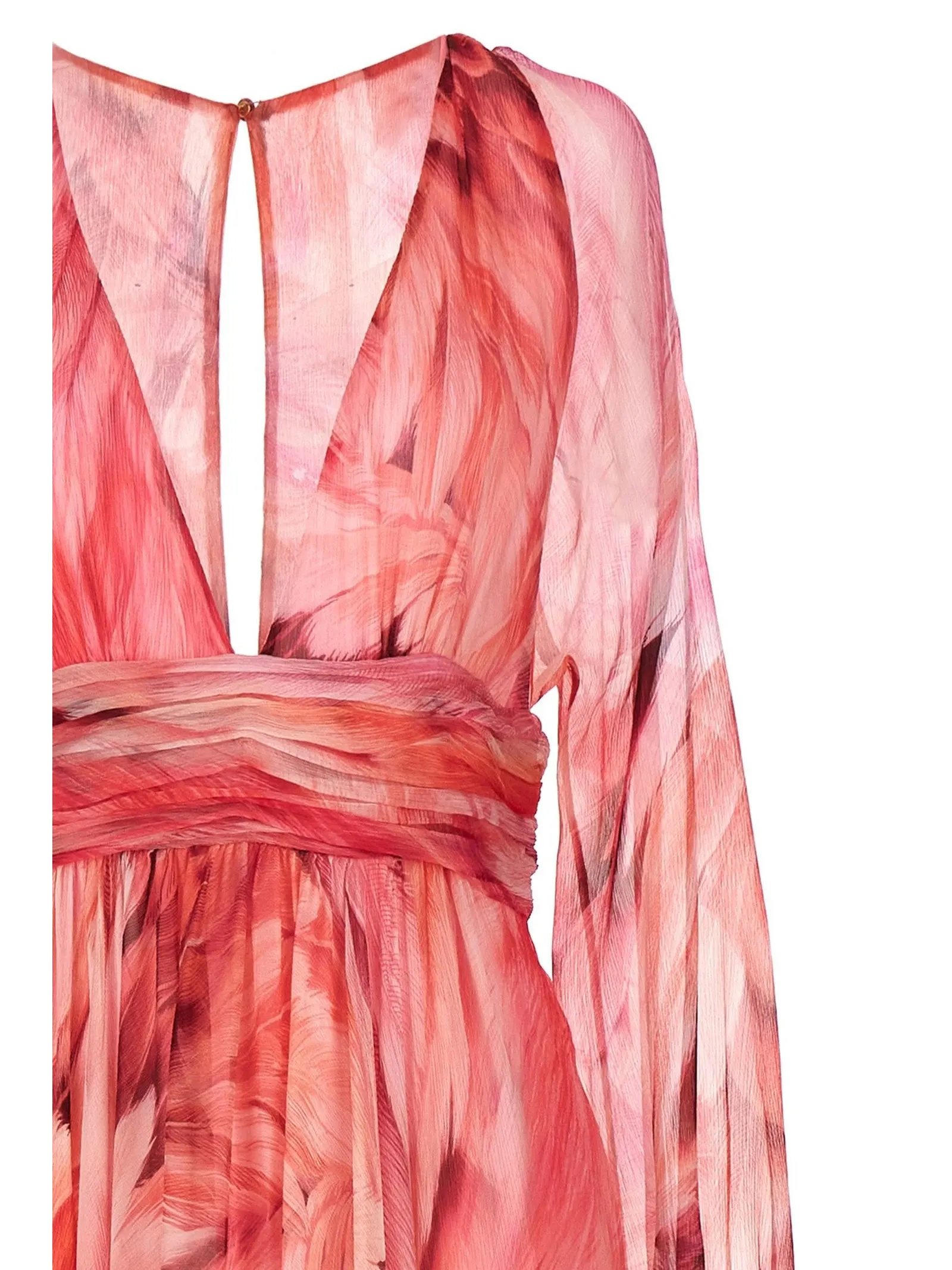 Plumage Silk Dress