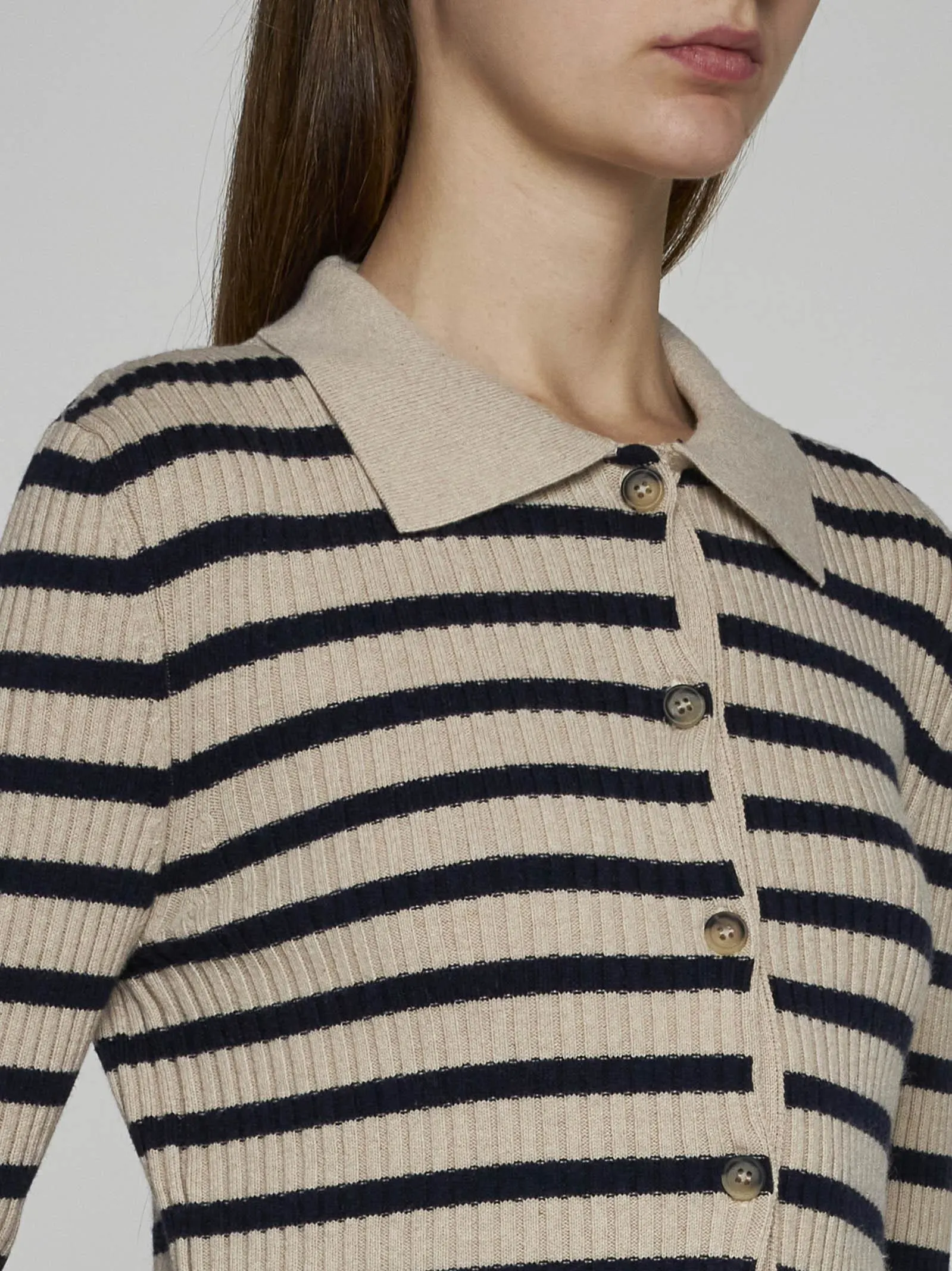 Mallory Striped Cotton Cardigan