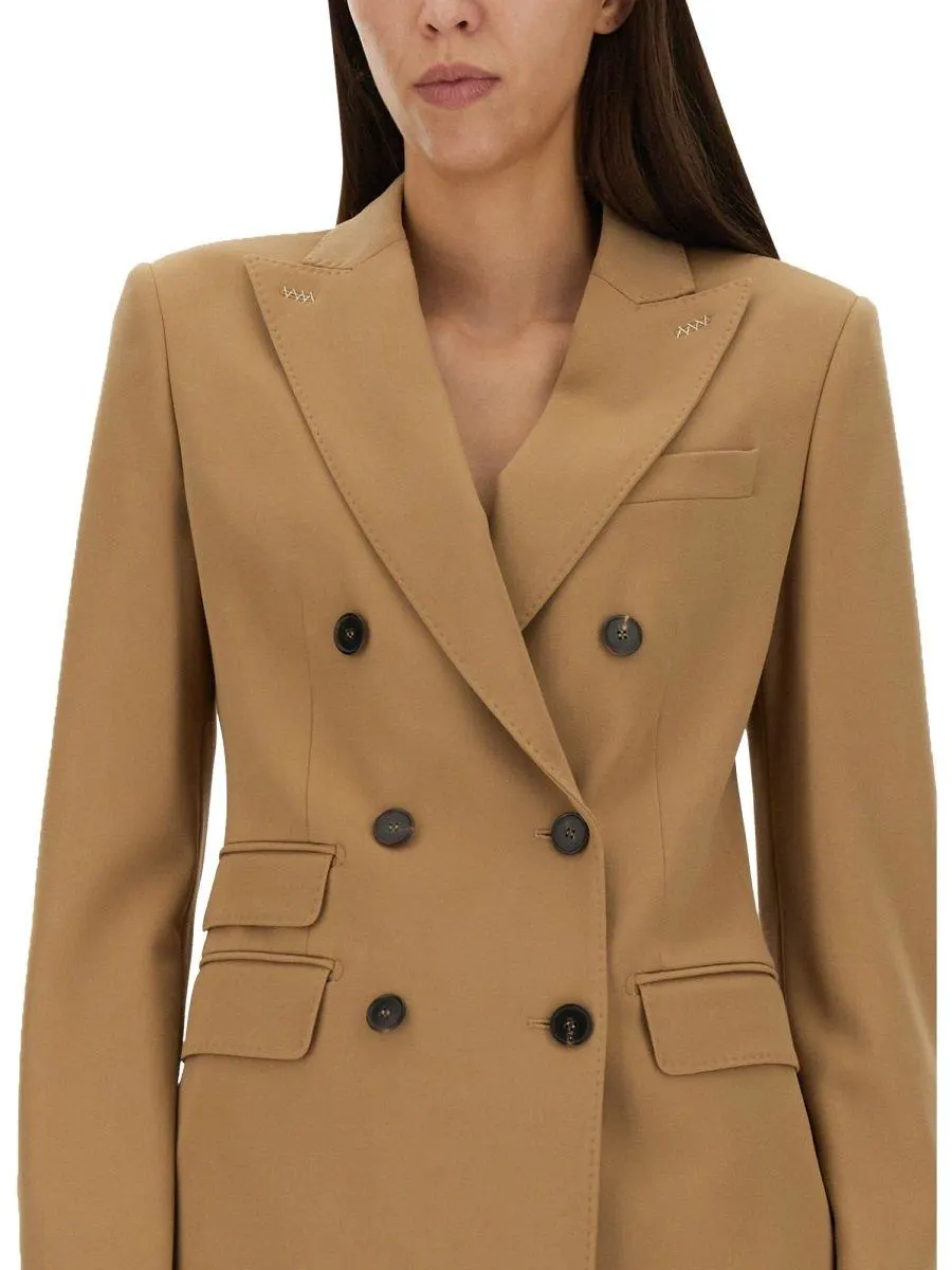 Double-breasted Long-sleeved Blazer