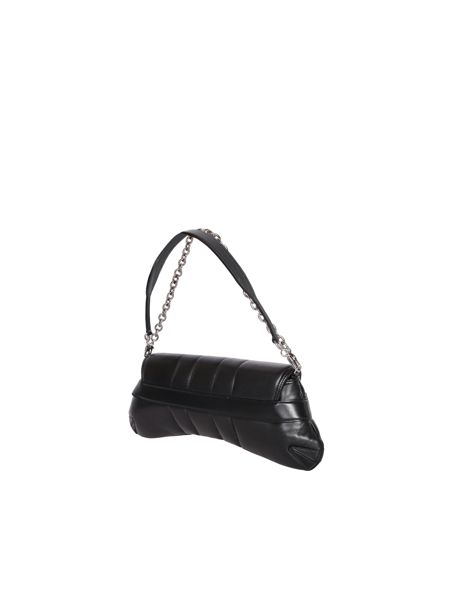 Horsebit Chain Black Medium Shoulder Bag