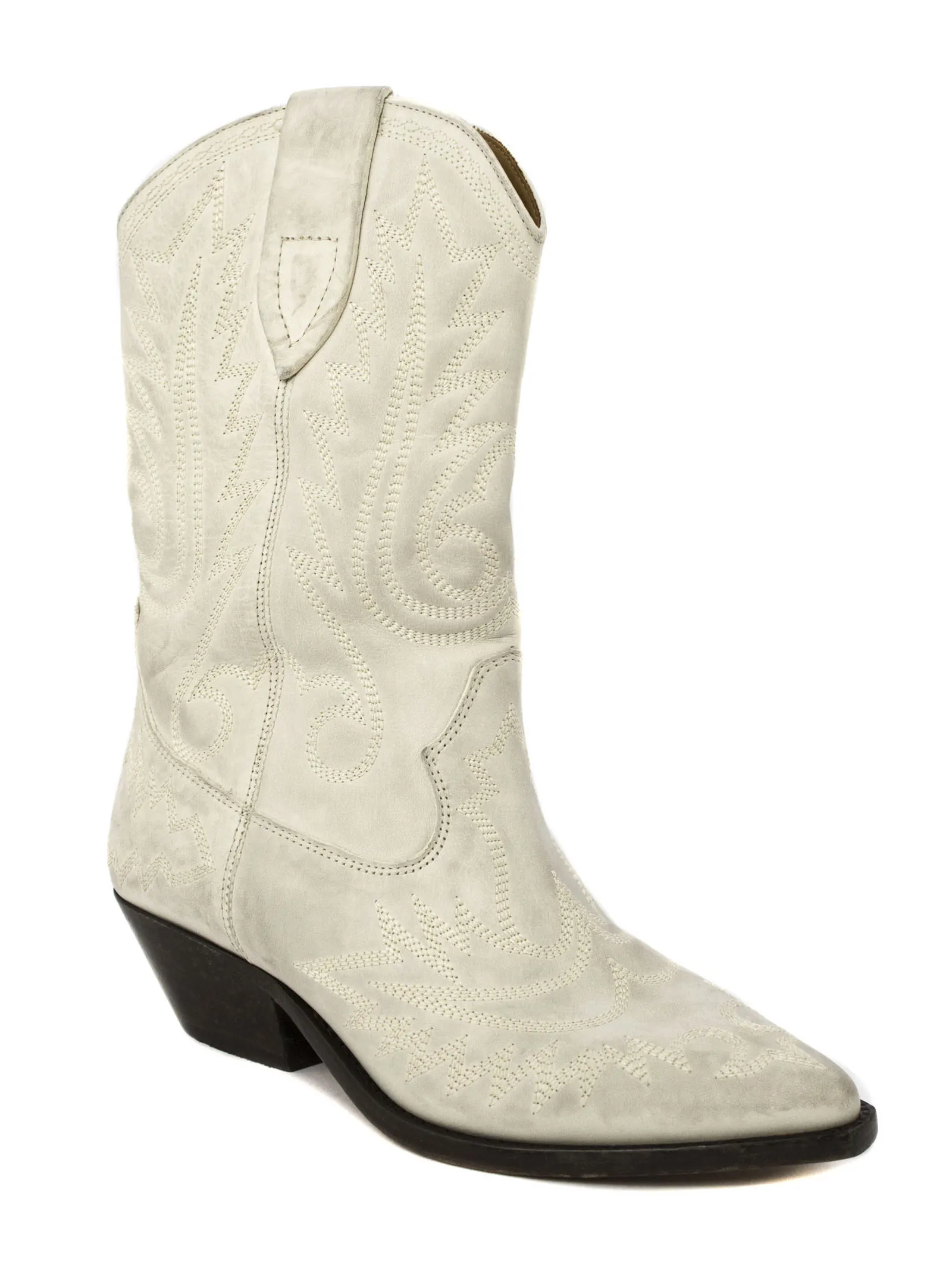 Isabel Marant White Duerto Cowboy Boots