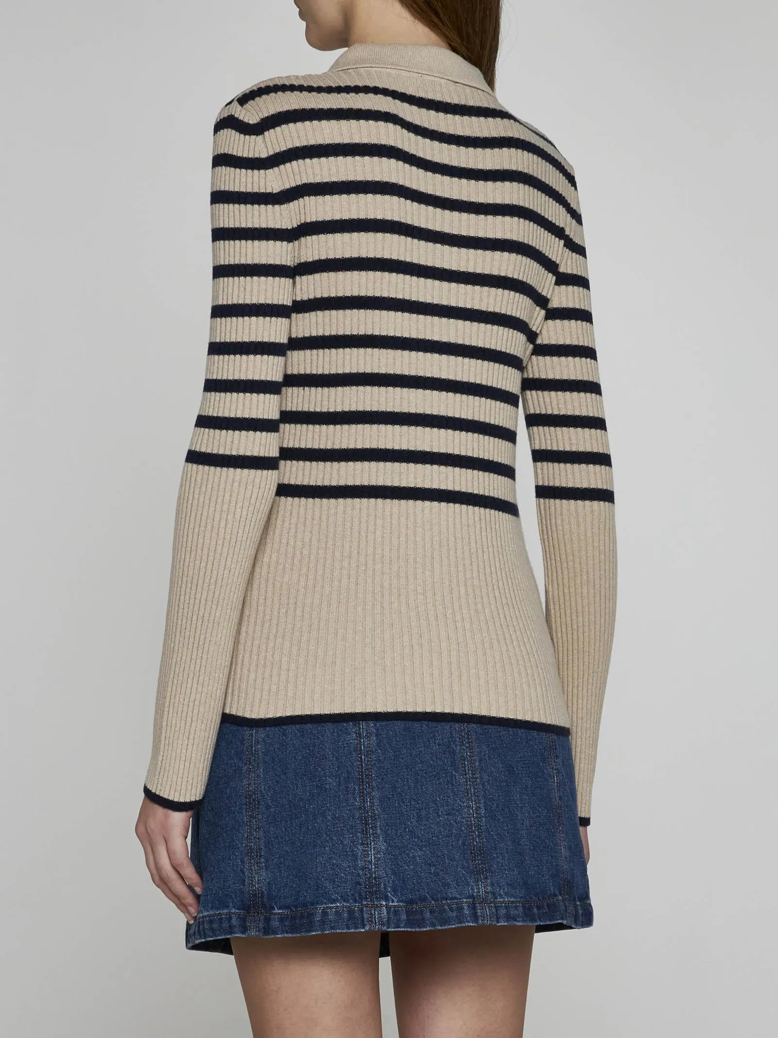 Mallory Striped Cotton Cardigan