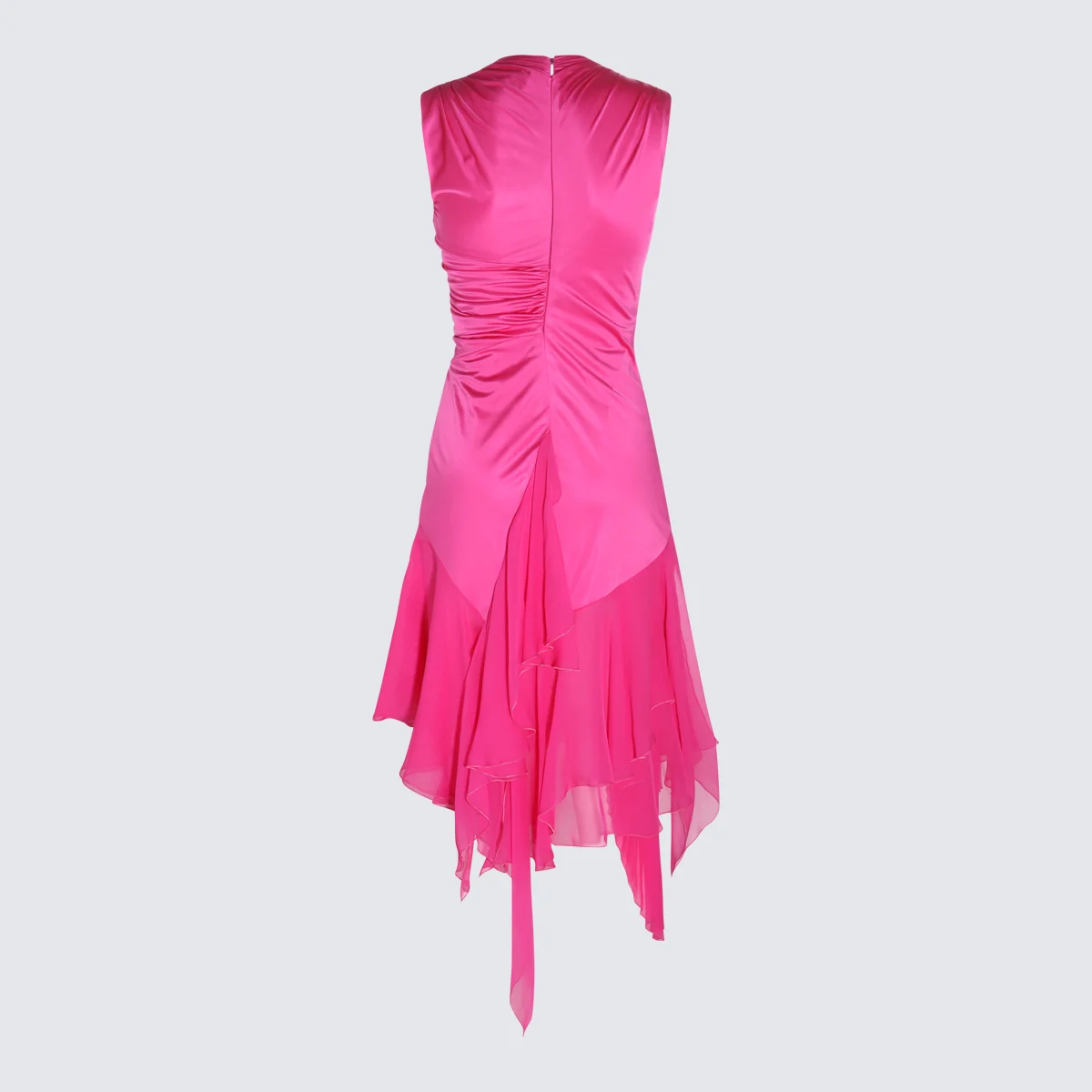 Glossy Pink Viscose Dress