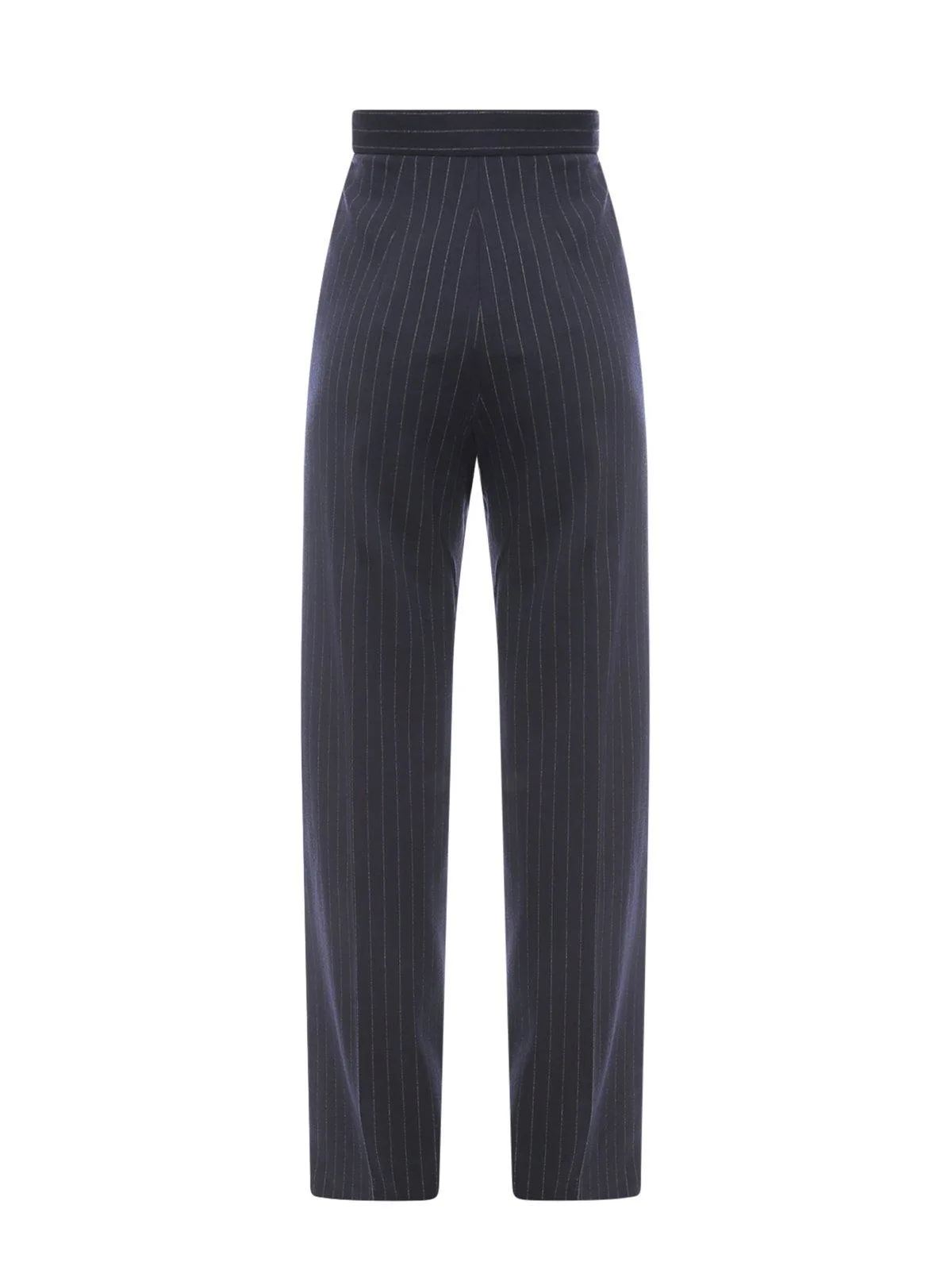 High-waisted Chalk-stripe Jersey Trousers