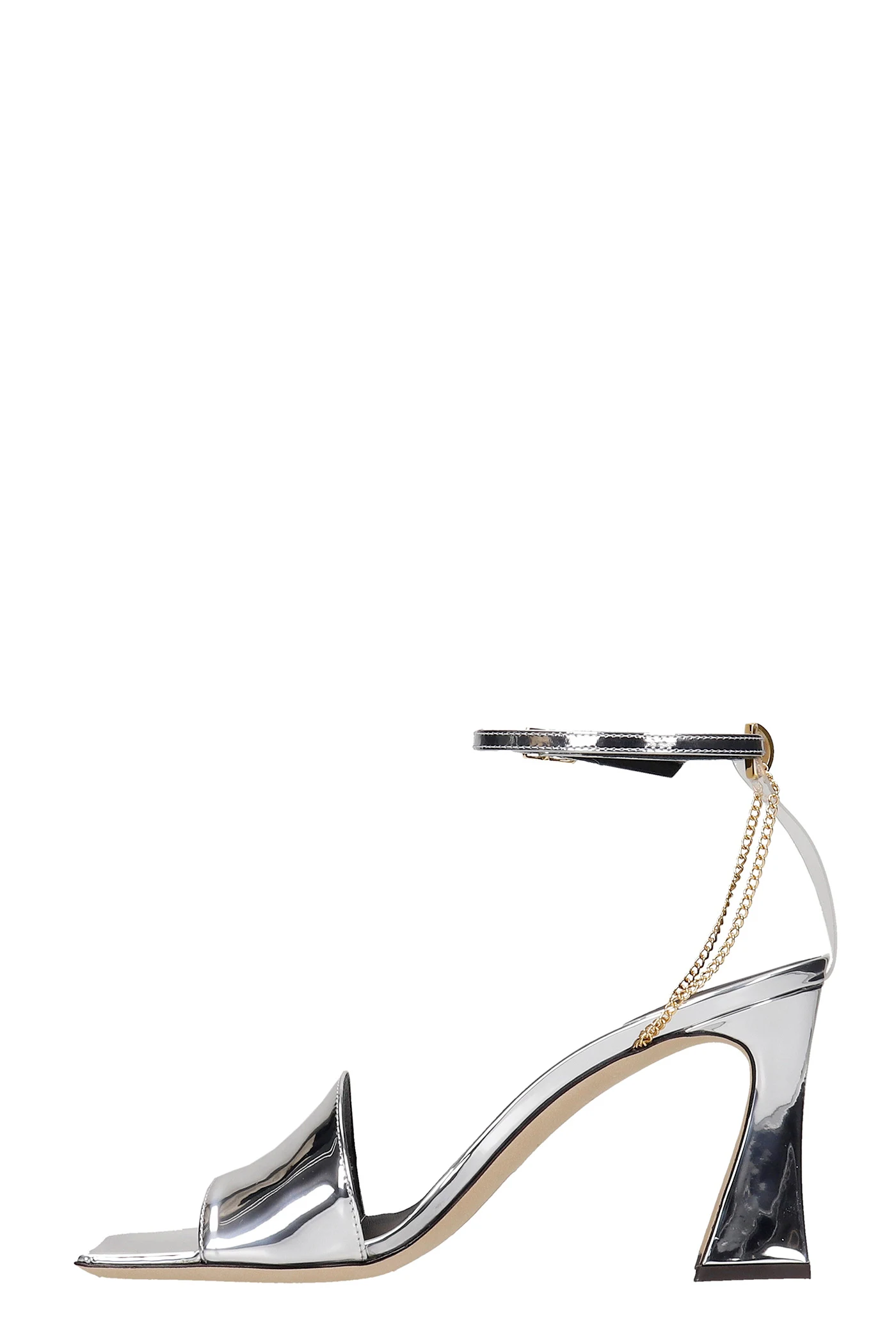 Giuseppe Zanotti Erhos Sandals In Silver Leather