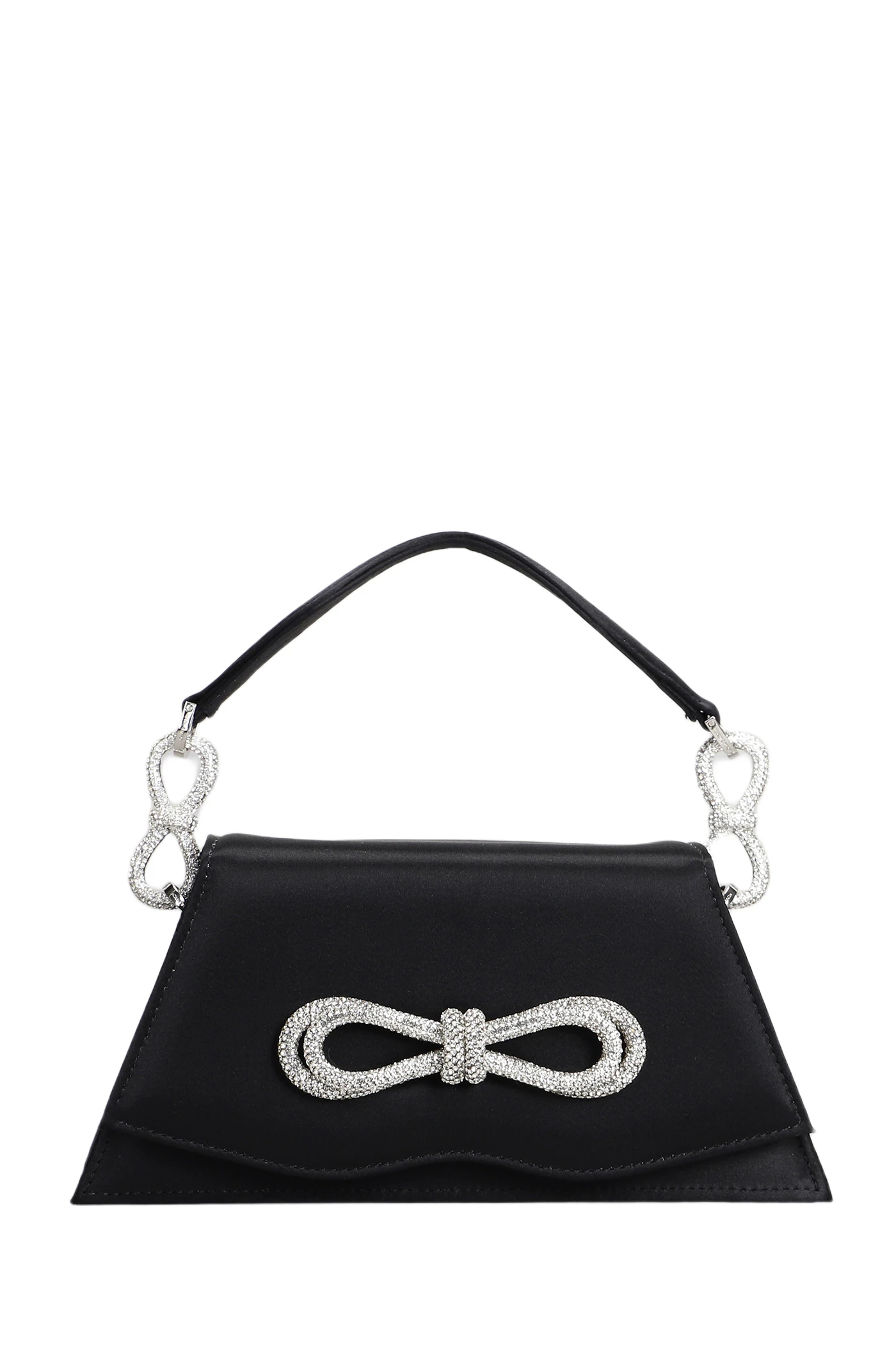 Samantha Hand Bag In Black Silk