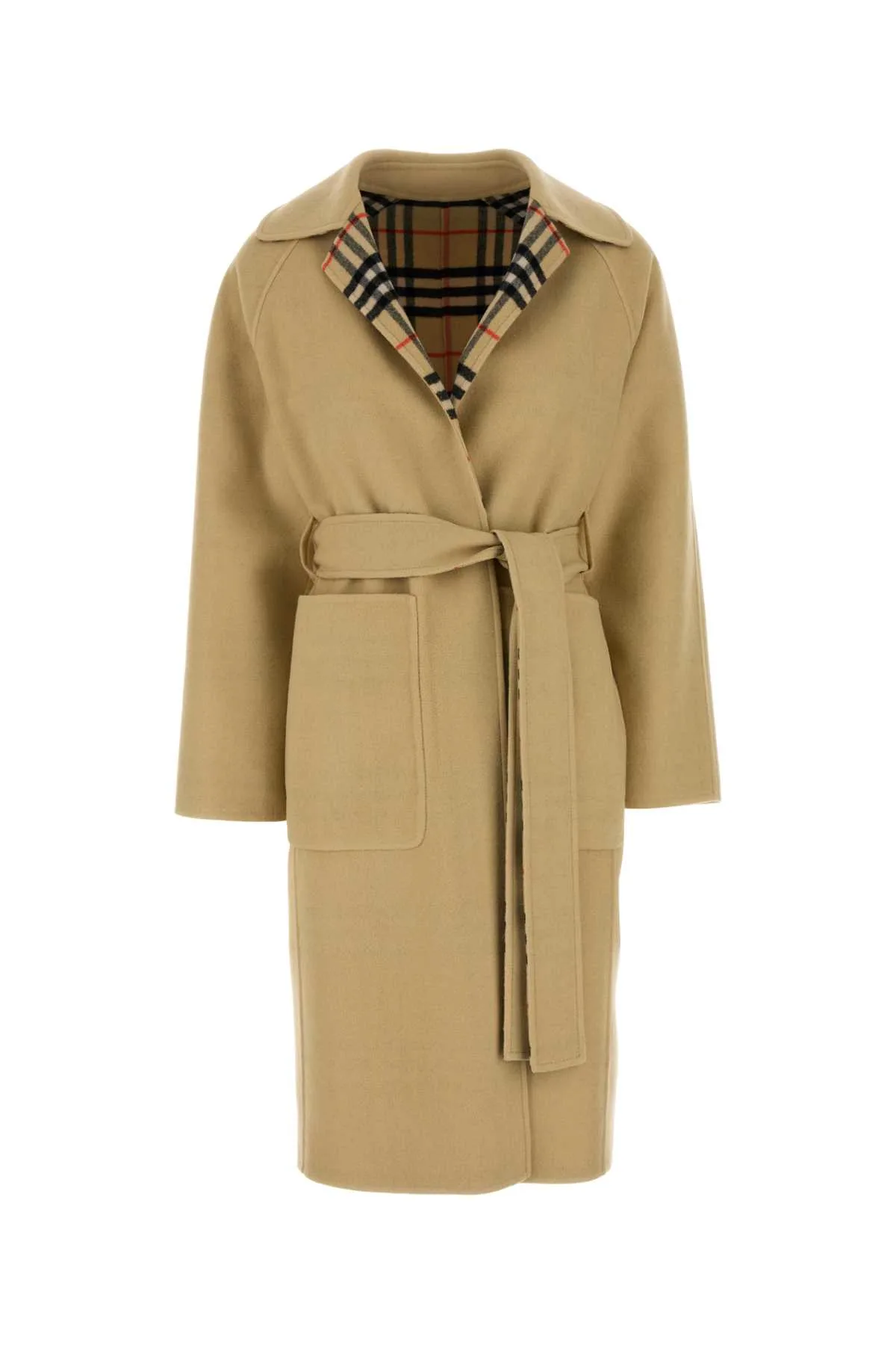 Beige Wool Reversible Coat