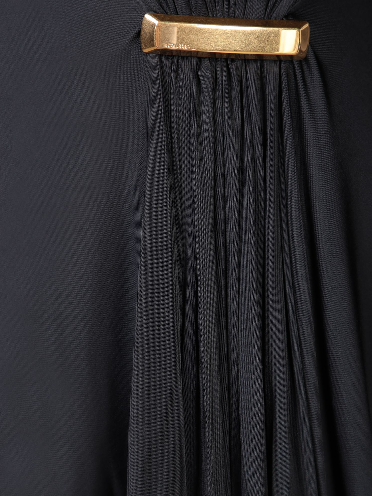 Black Satin Jersey Kaftan