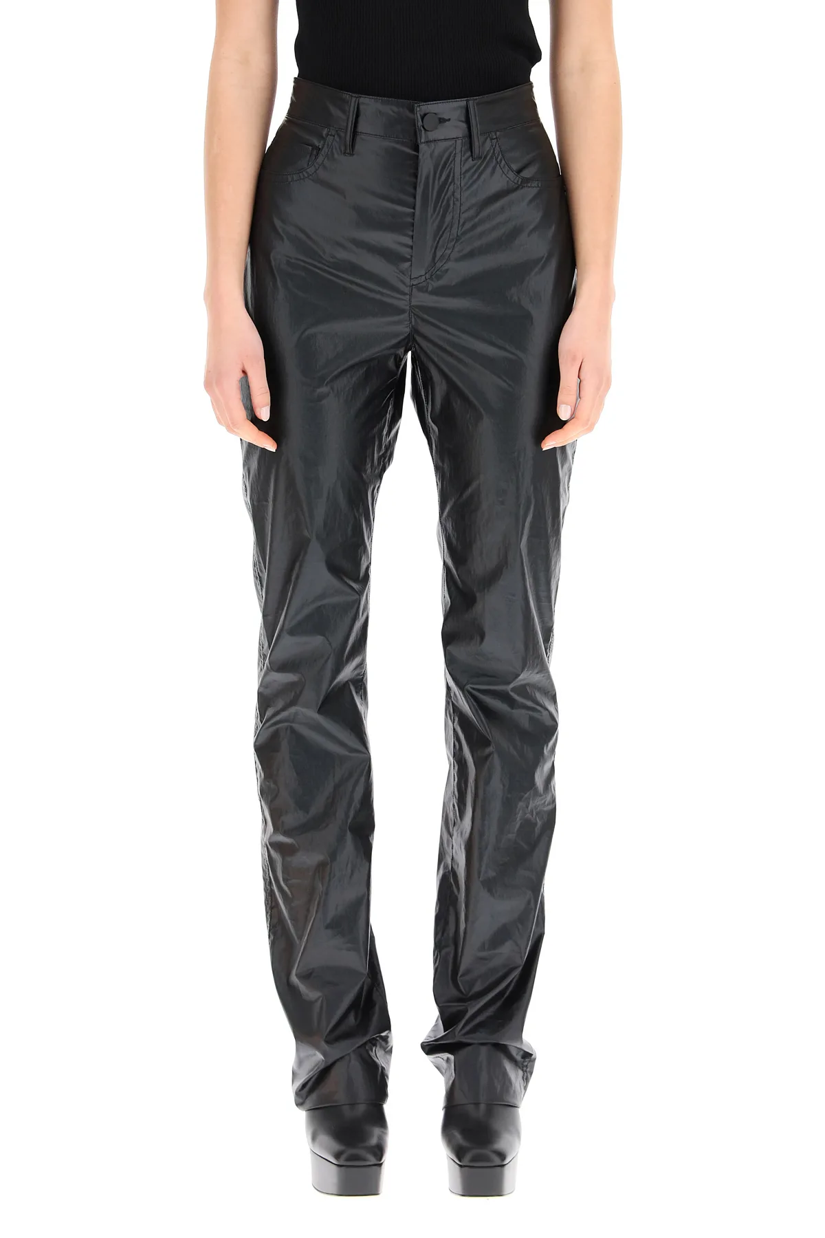 SportMax Bella Trousers In Coated Fabric