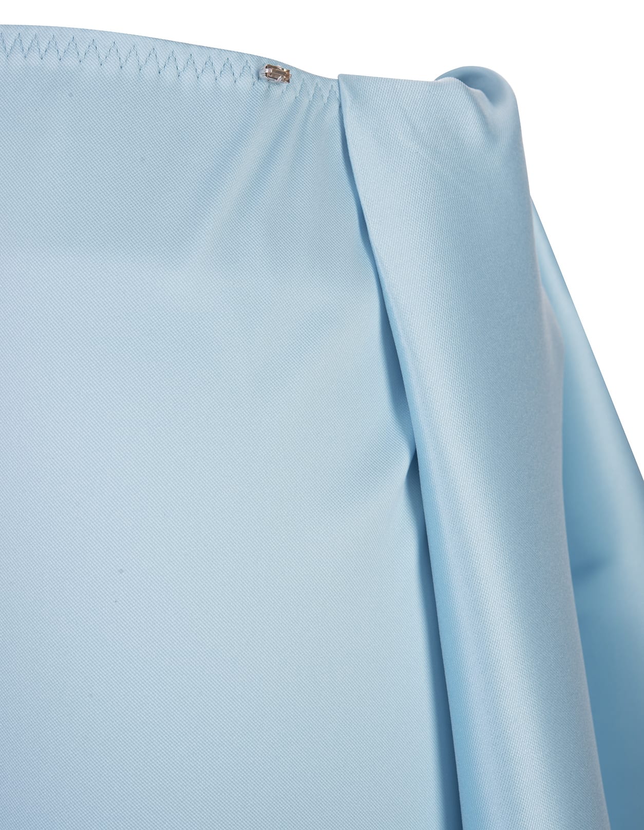 Light Blue Polyester Blend Beira Skirt