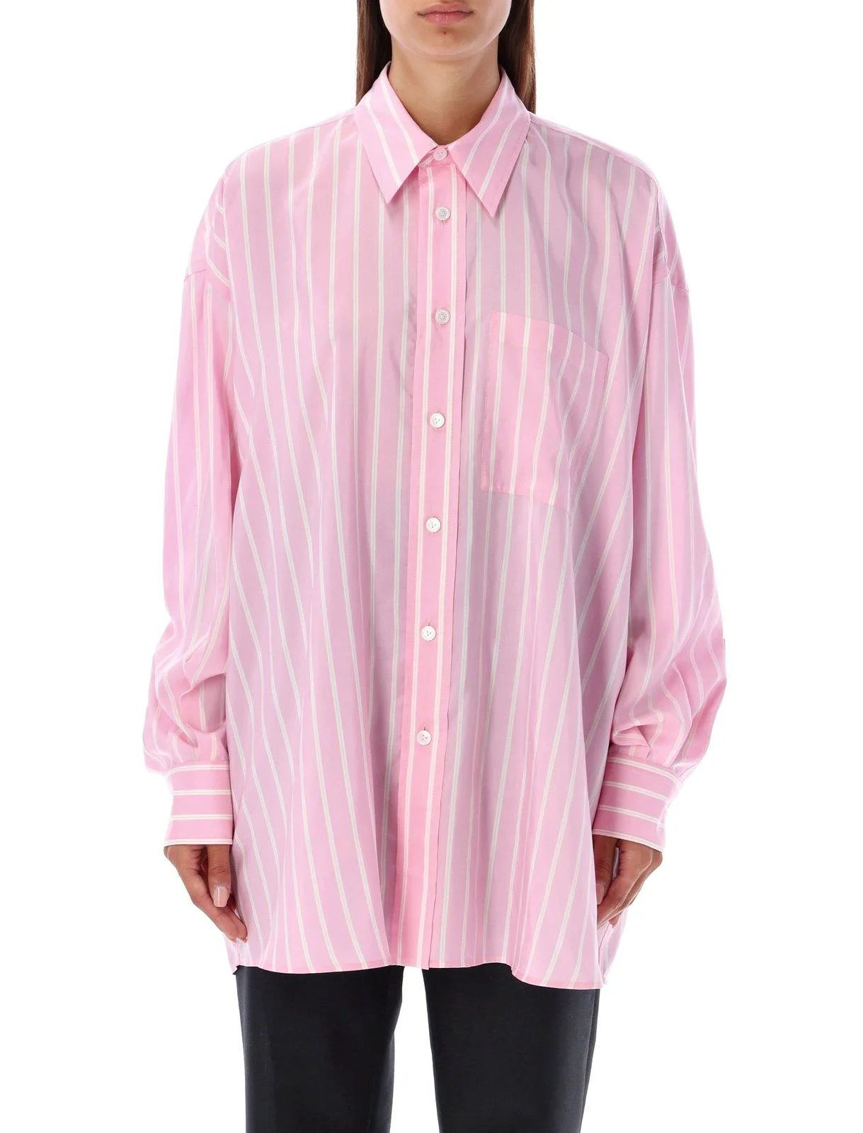 Silk Shirt With Striped Pattern