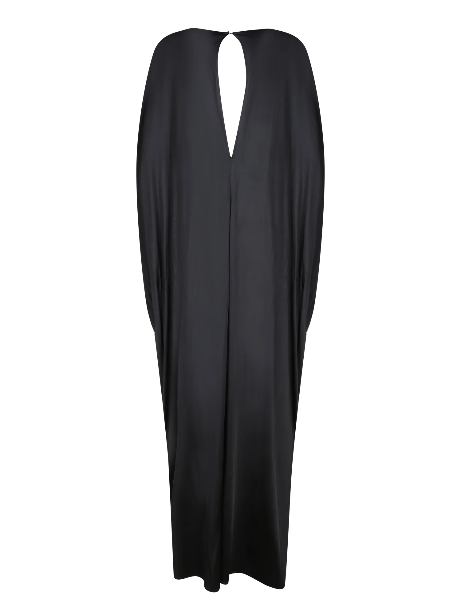 Black Satin Jersey Kaftan