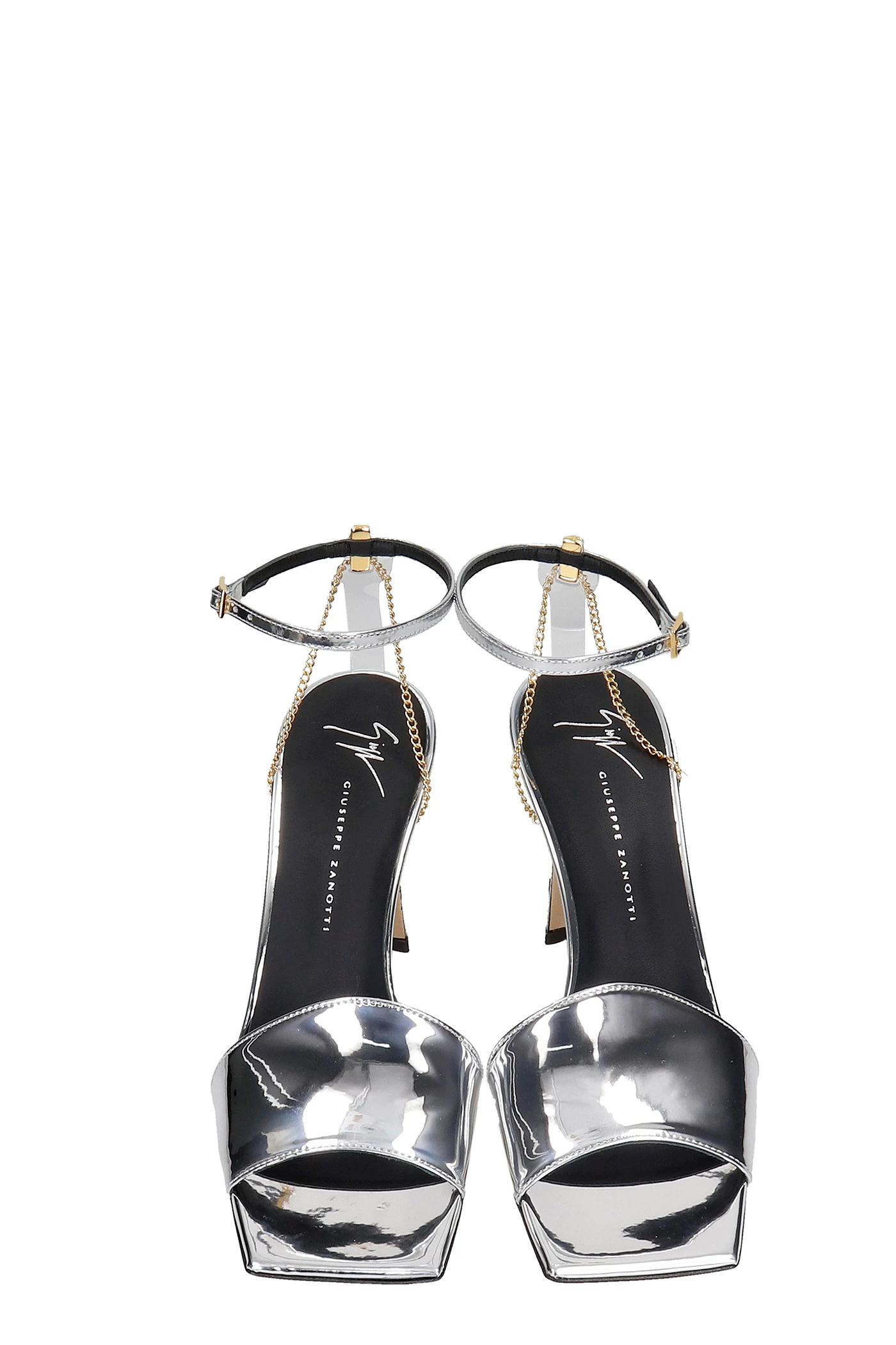 Giuseppe Zanotti Erhos Sandals In Silver Leather