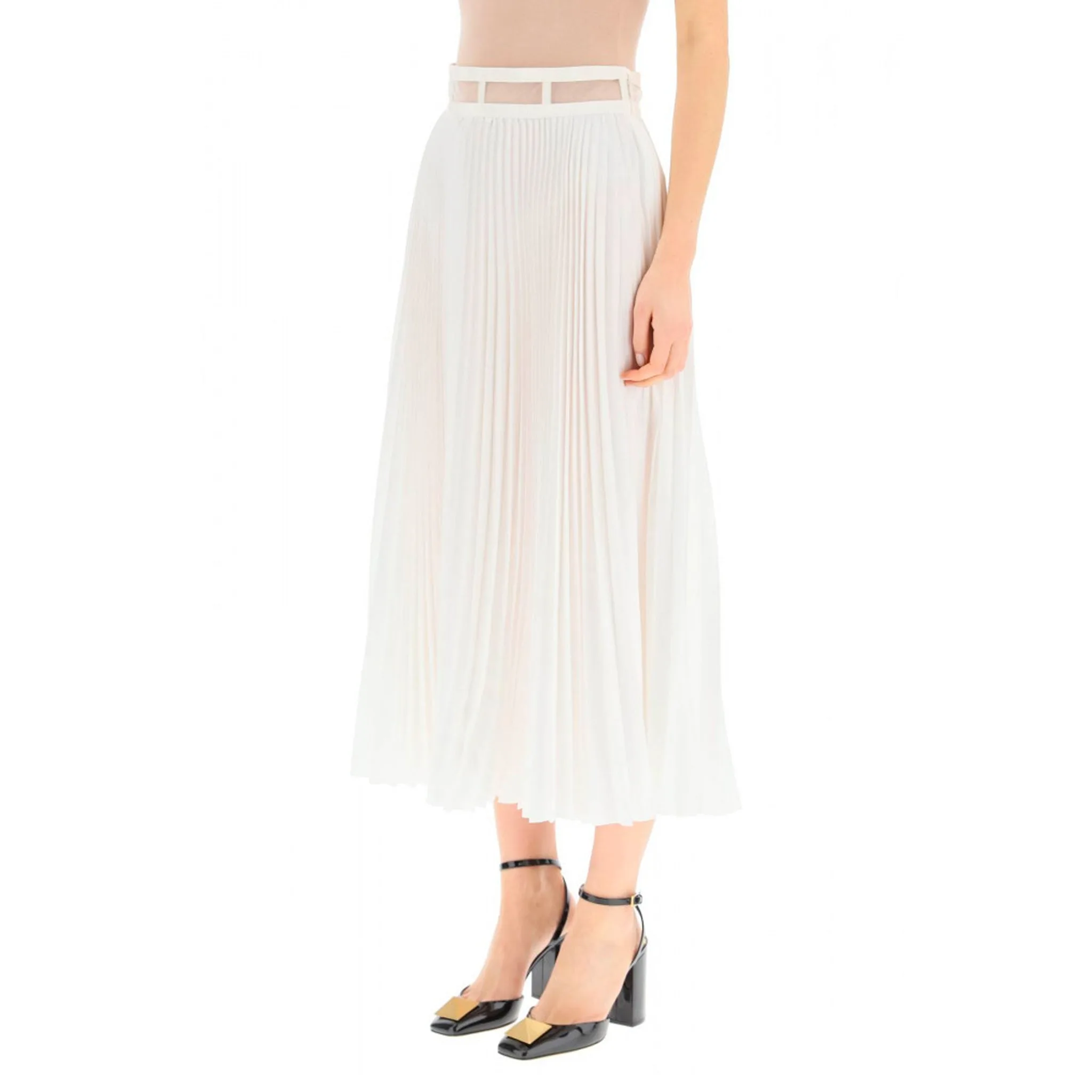 Pleated Midi Skirt