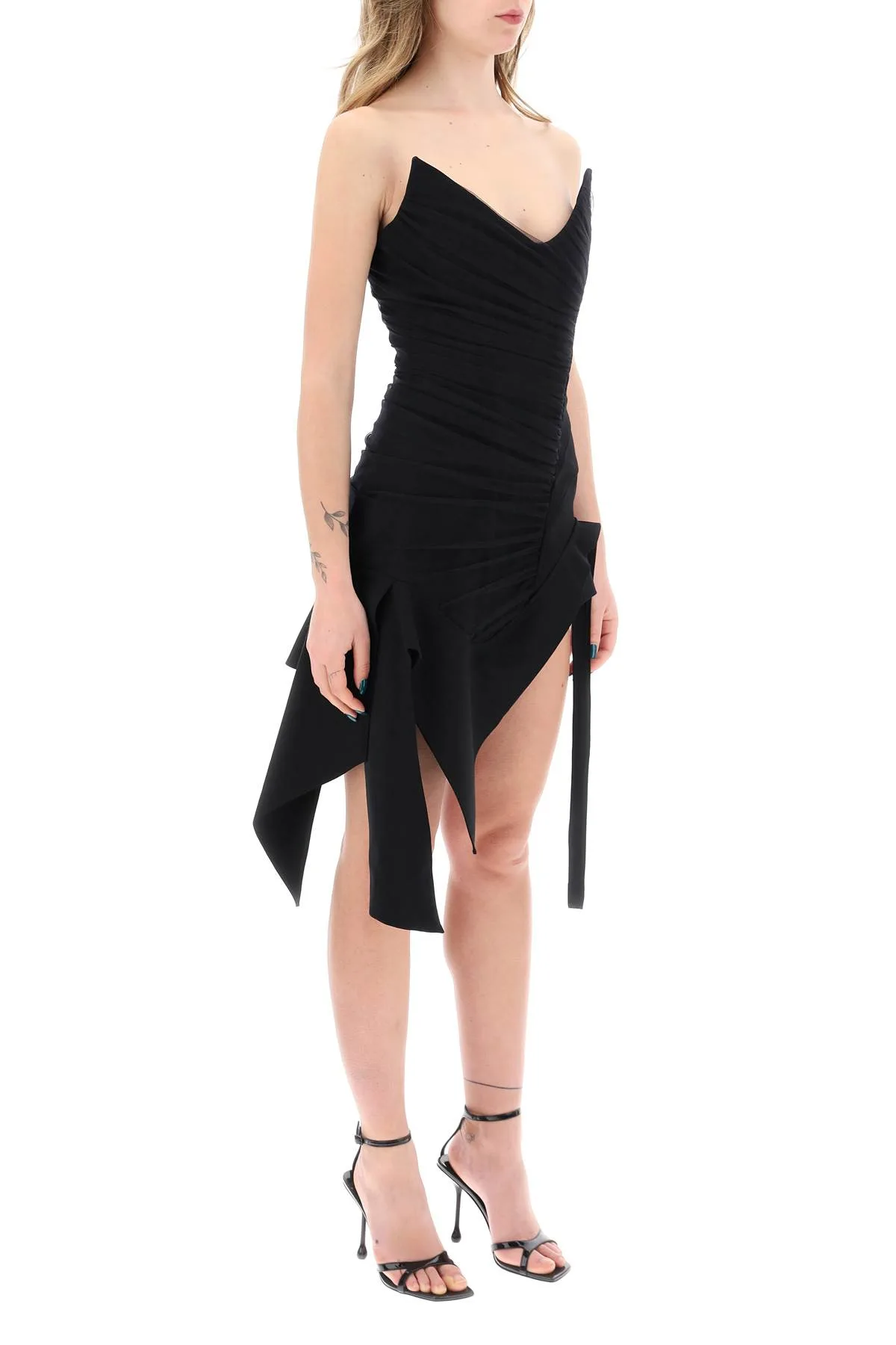 Asymmetric Mini Bustier Dress