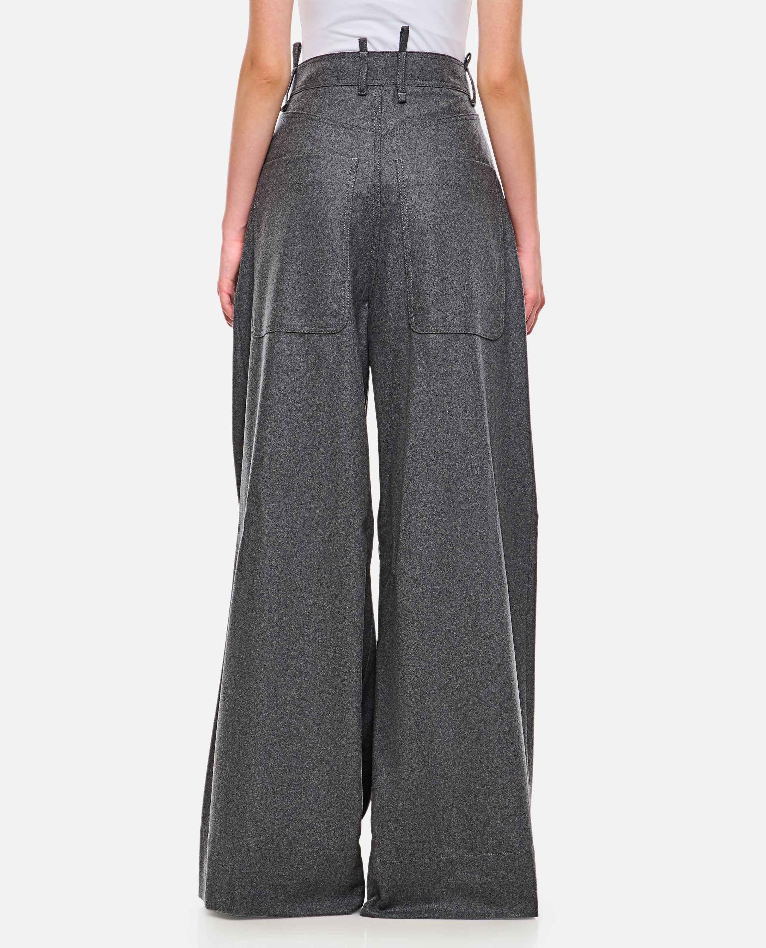 Wide Leg Wool Pants