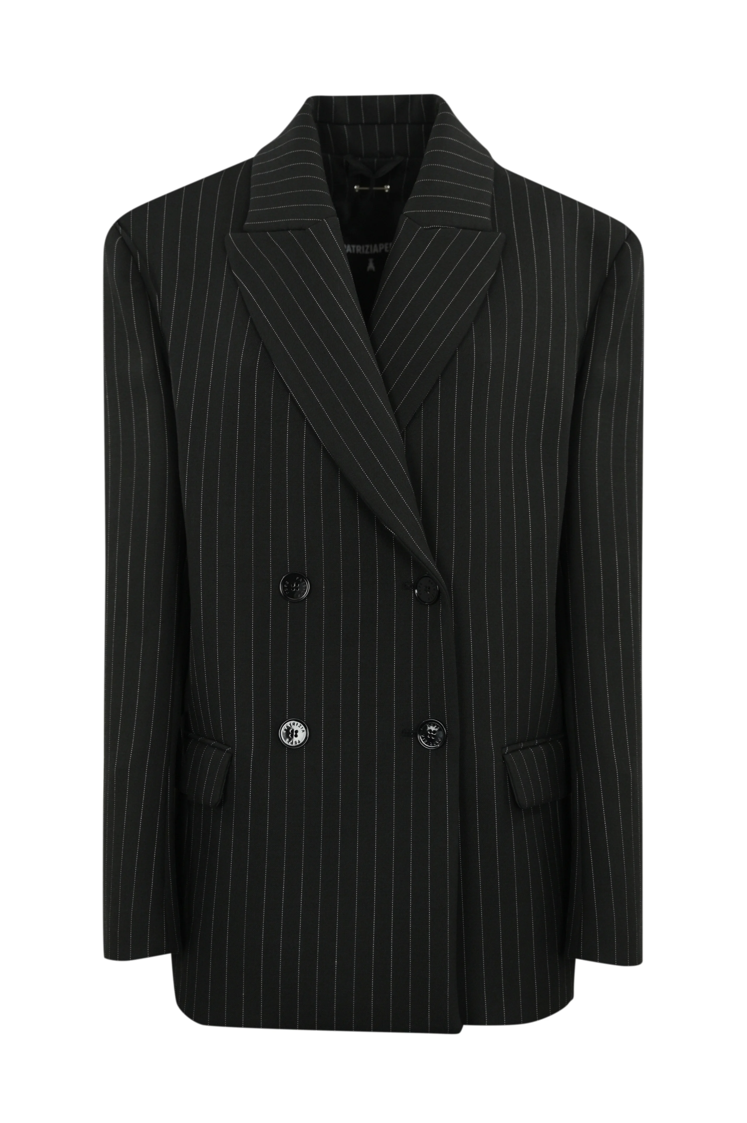 Pinstripe Flannel Peacoat