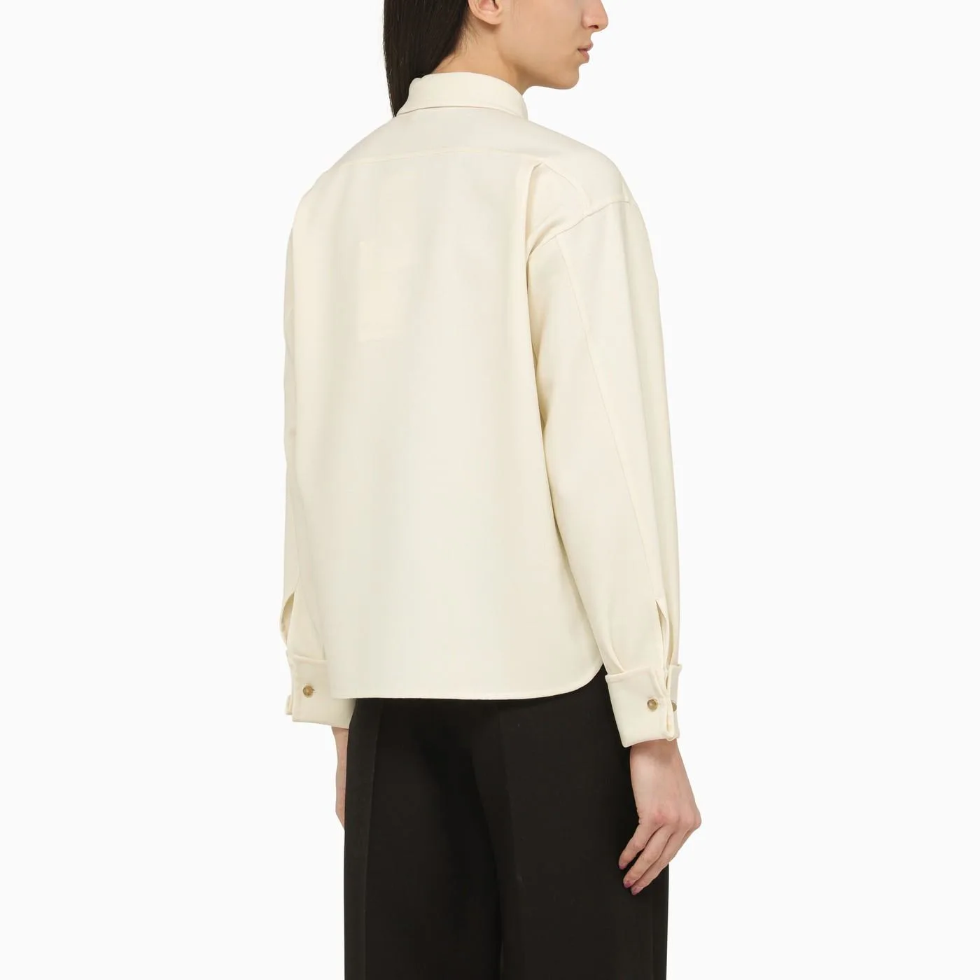 Ivory Wool-blend Shirt