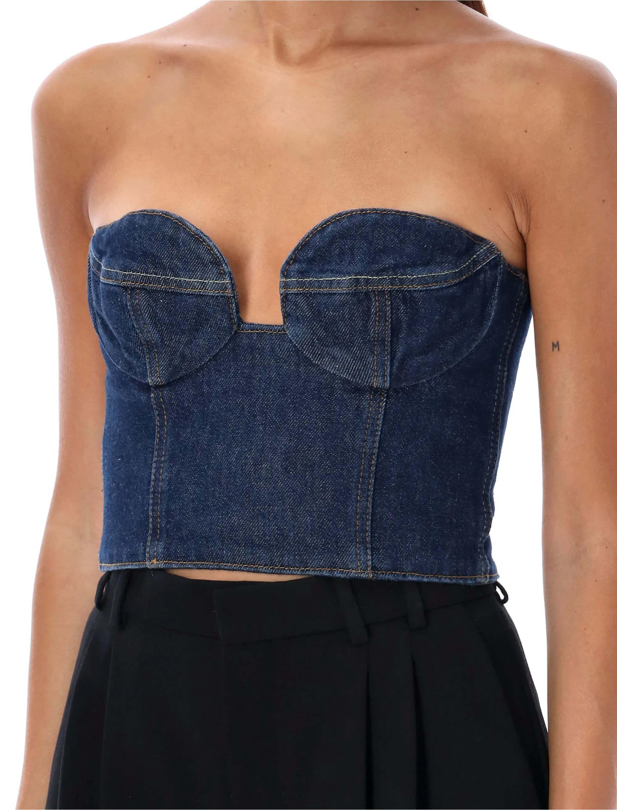 Bustier Denim Top