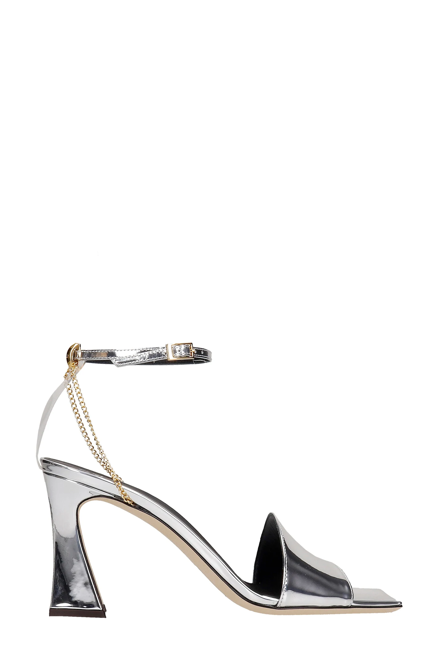 Giuseppe Zanotti Erhos Sandals In Silver Leather