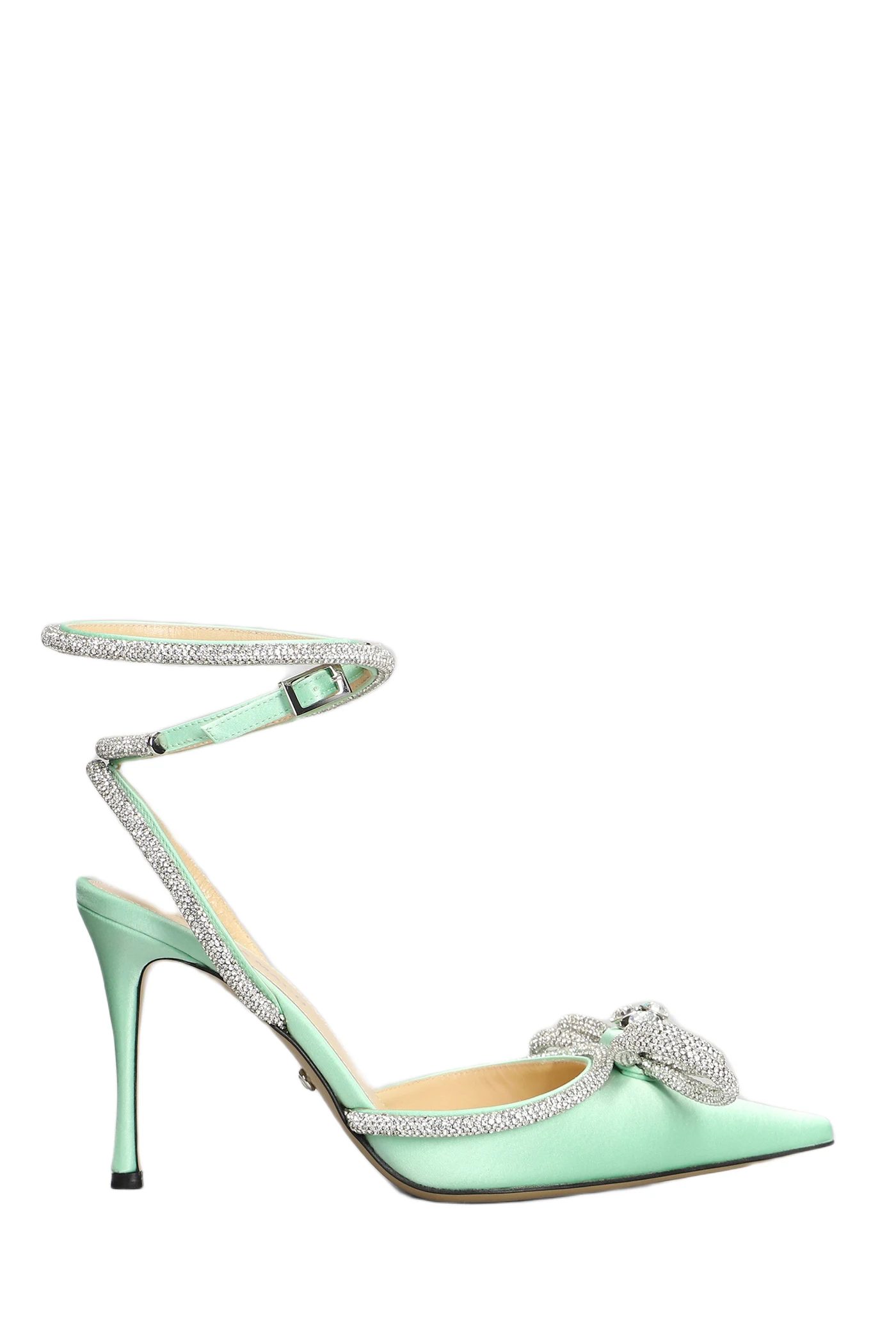 Pumps In Green Silk