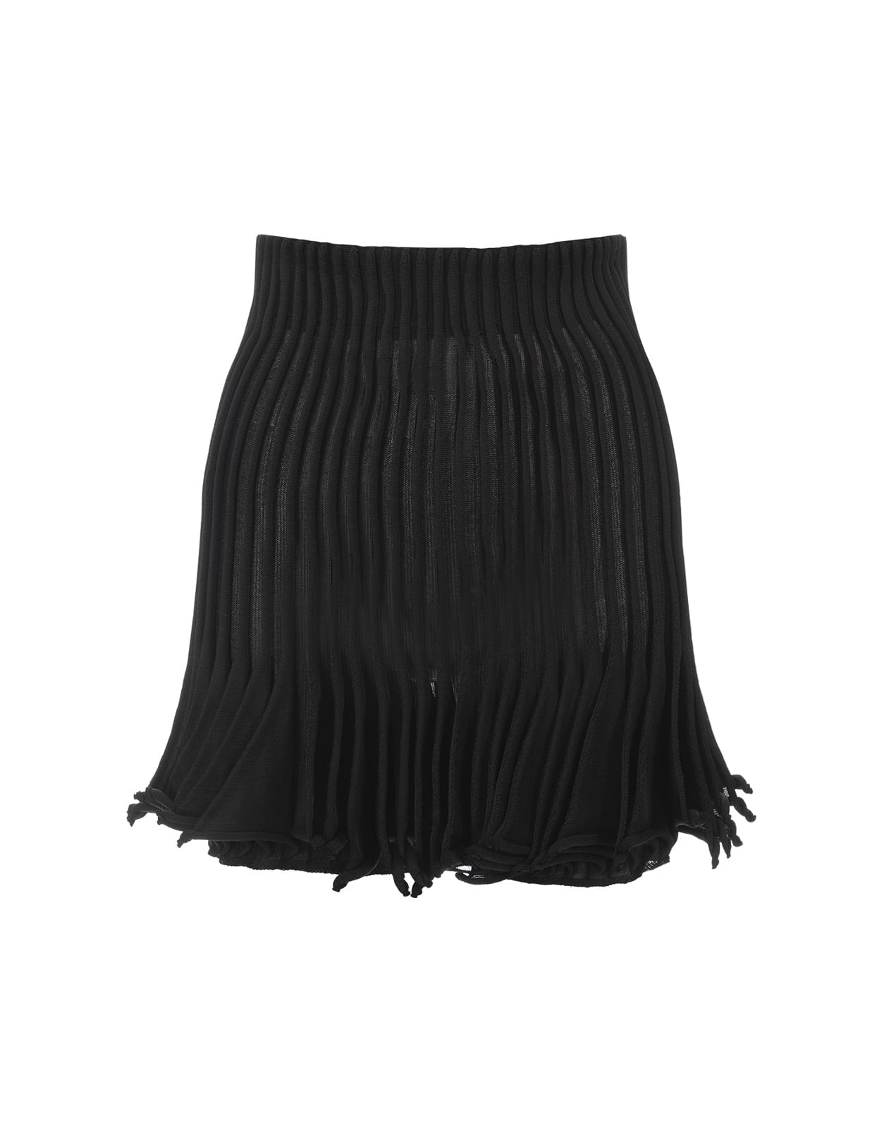 Black Pleated Short Skirt