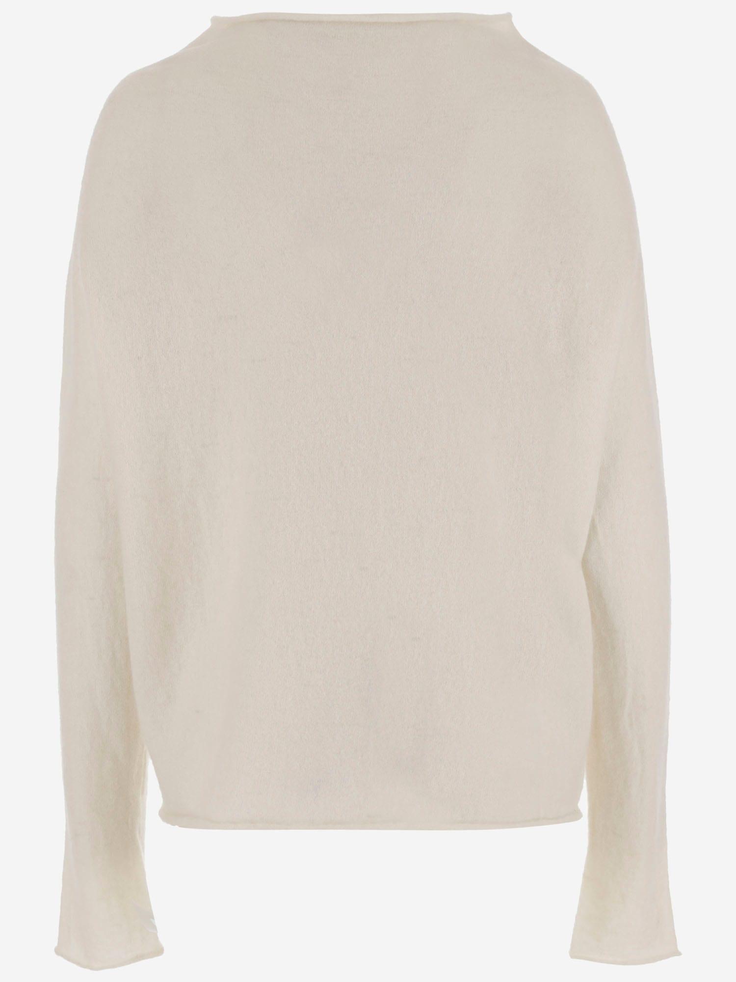 Wool Blend Shoulder Boatneck Sweater