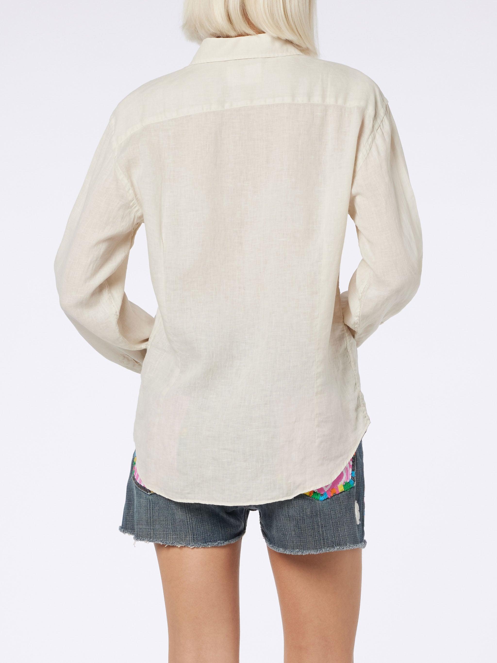 Woman Off-white Linen Shirt Meredith