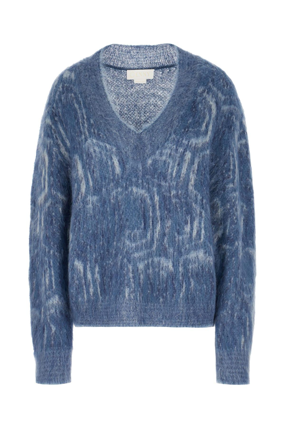 Multicolor Mohair Blend Oversize Sweater