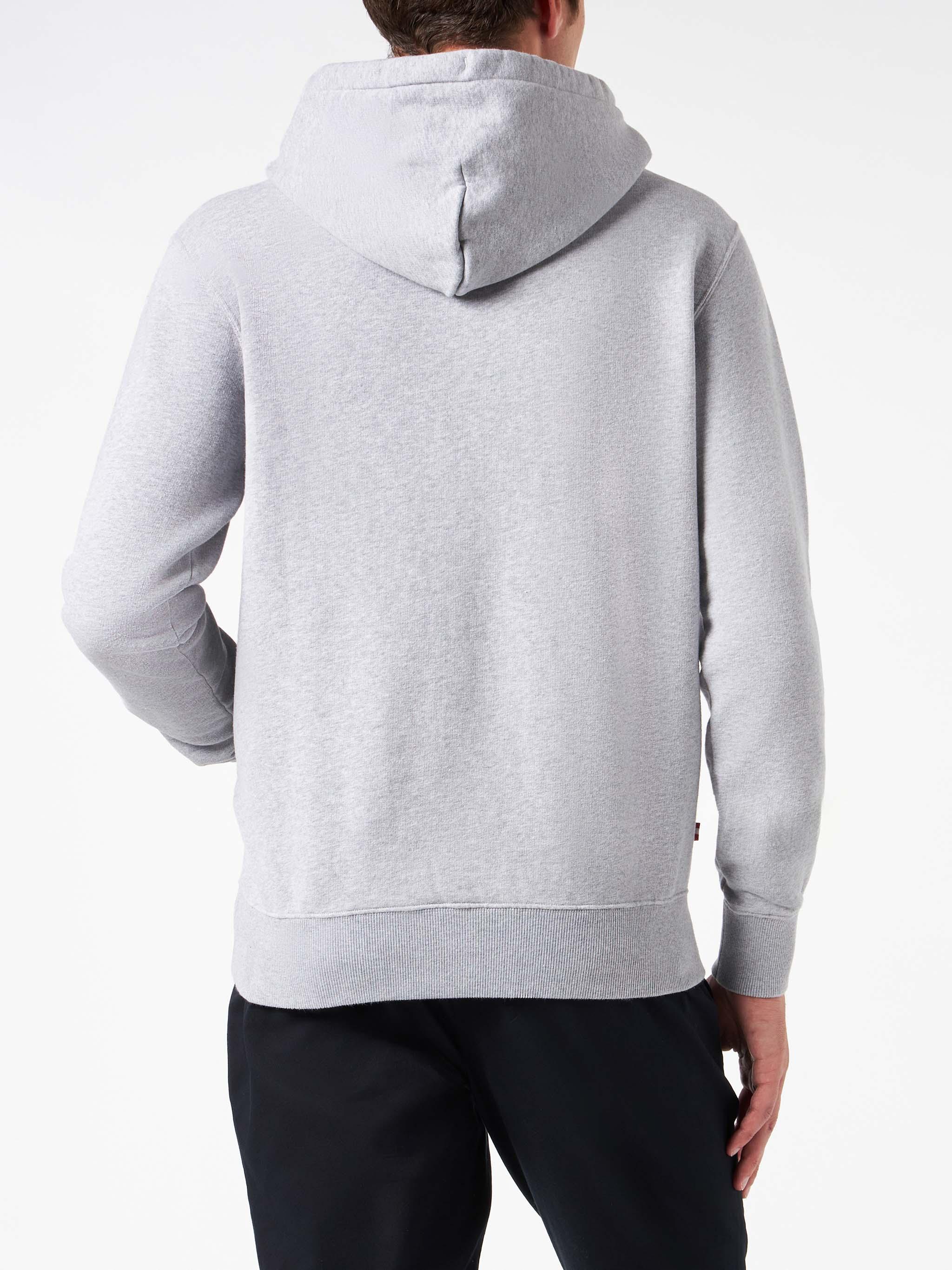 Man Grey Hoodie With Not Today Embroidery