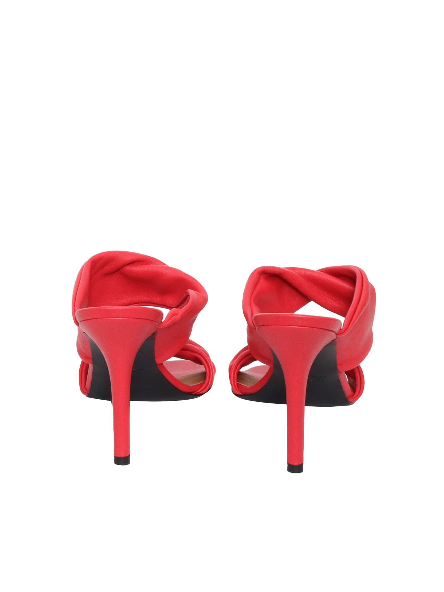 Red Tubolar Sandals