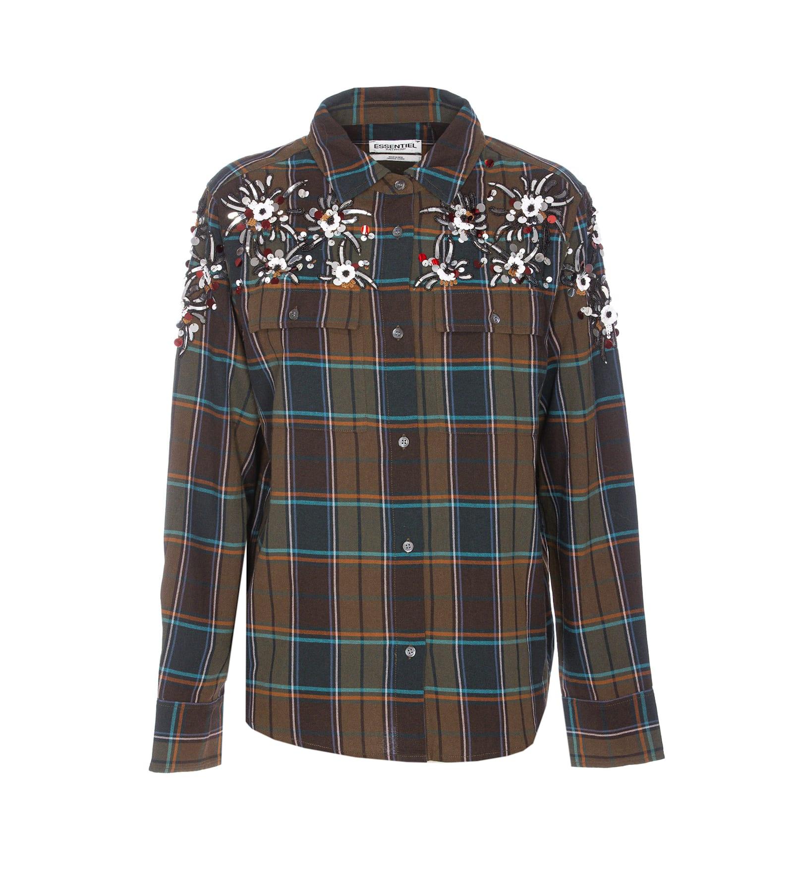 Checked Shirt With Embroidery